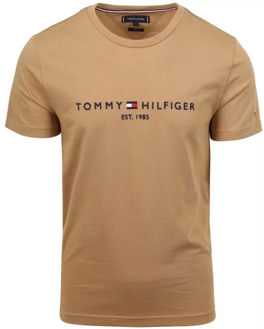 Tommy Hilfiger T-Shirt mit Logo Beige - Größe L günstig online kaufen