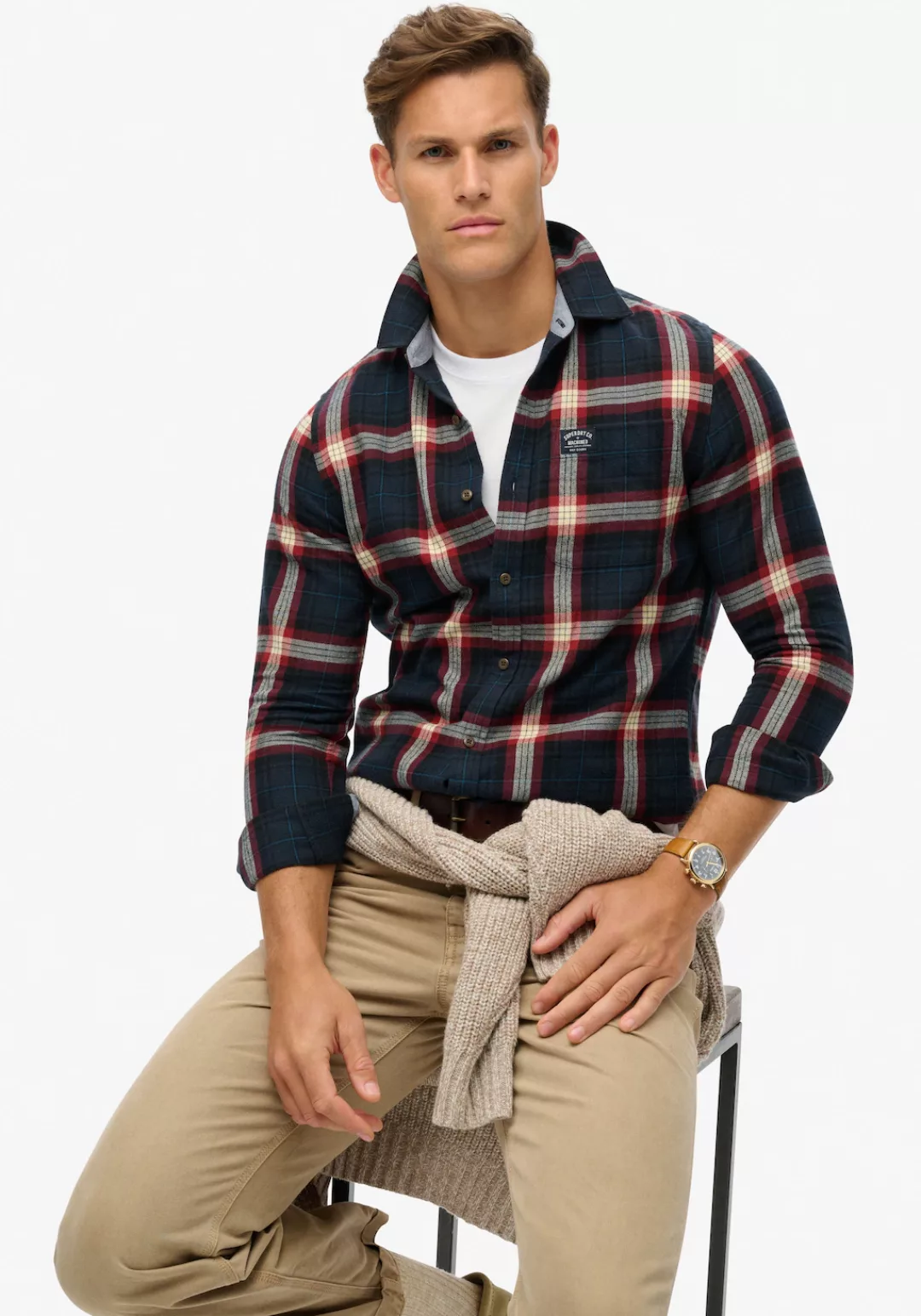 Superdry Langarmhemd "Organic Cotton Lumberjack Check Shirt" günstig online kaufen