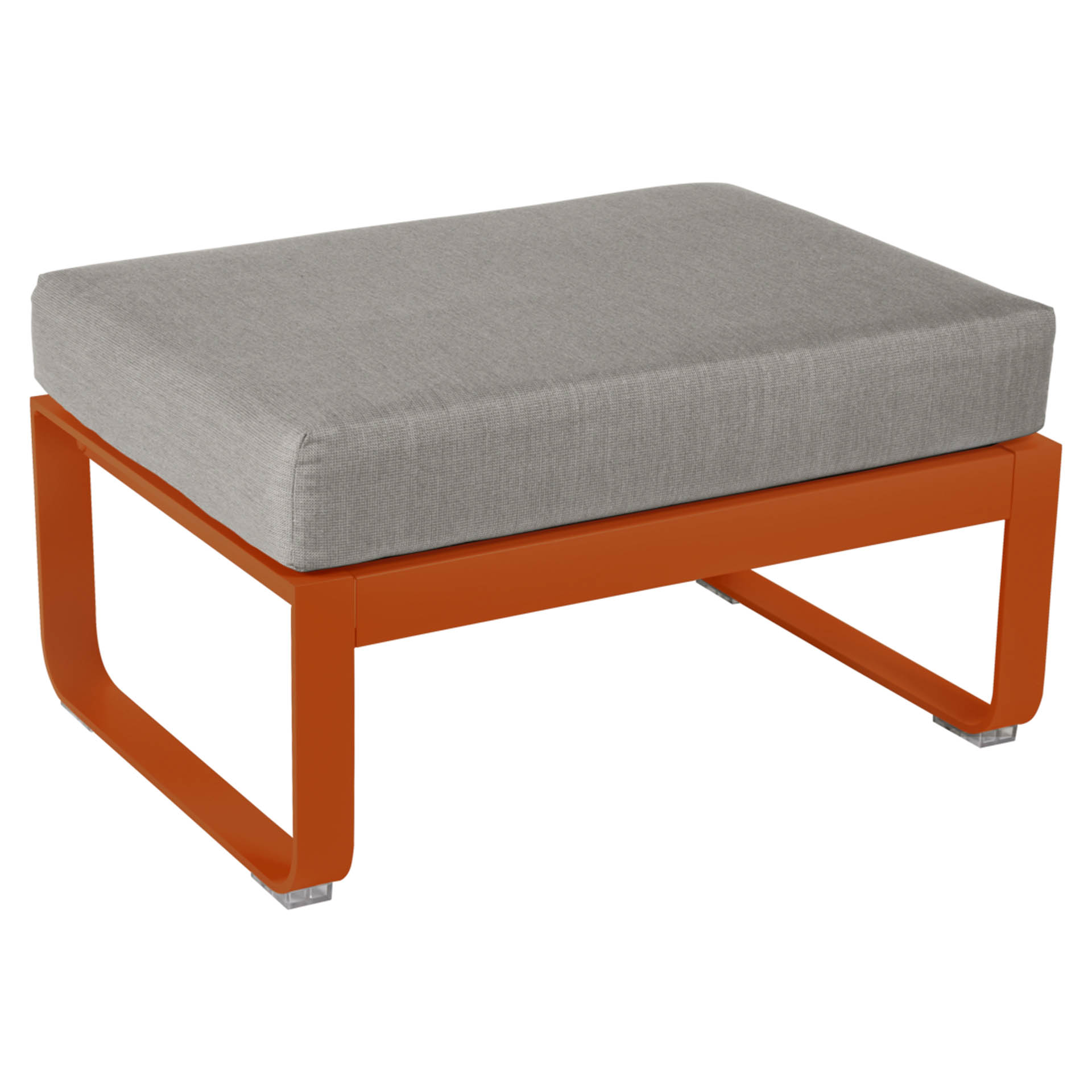 Bellevie 1-Sitzer Hocker E2 Kandierte Orange B8 Taupegrau günstig online kaufen