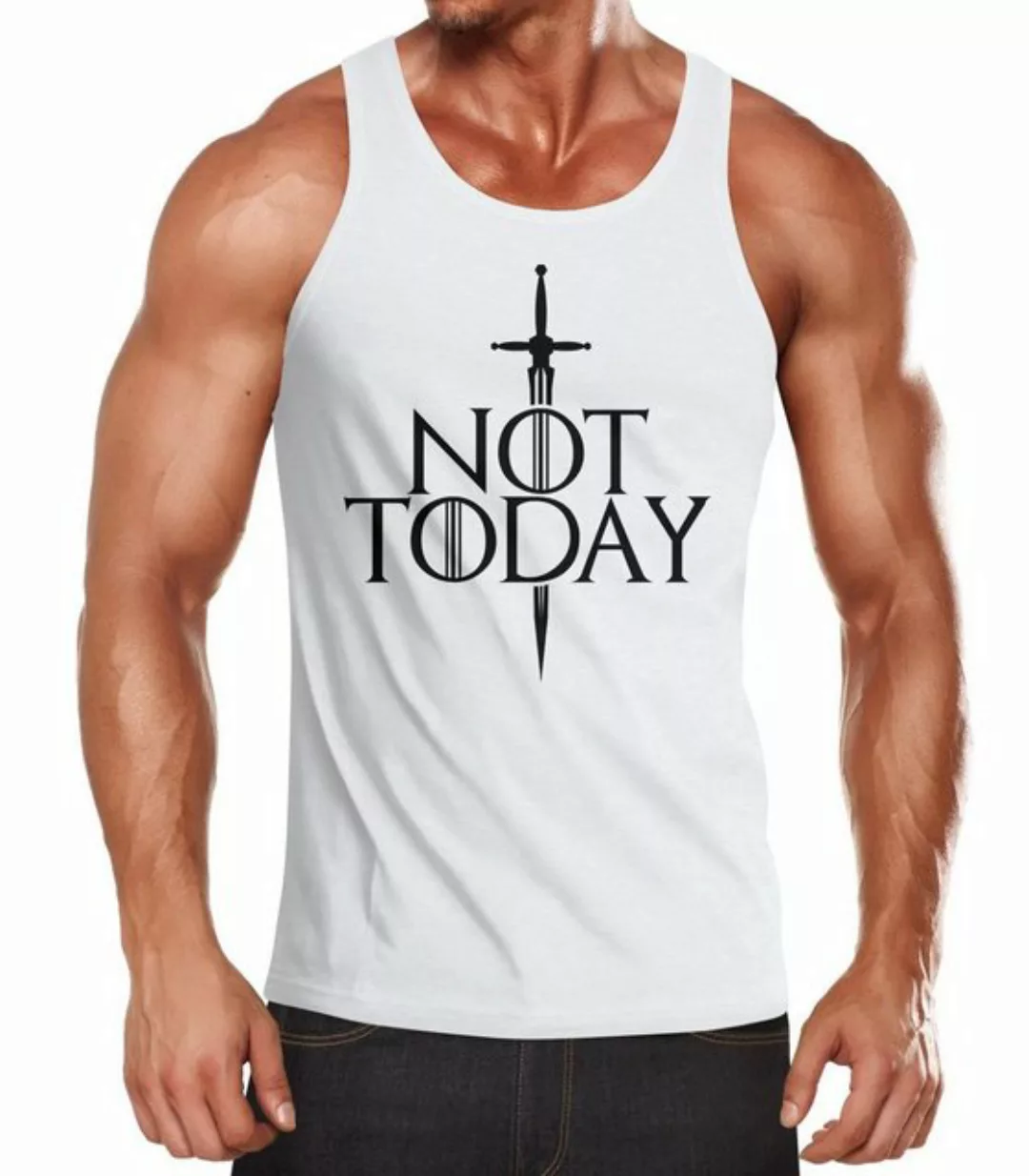 MoonWorks Tanktop Herren Tanktop Not Today lustige Sprüche Serie Zitat Achs günstig online kaufen