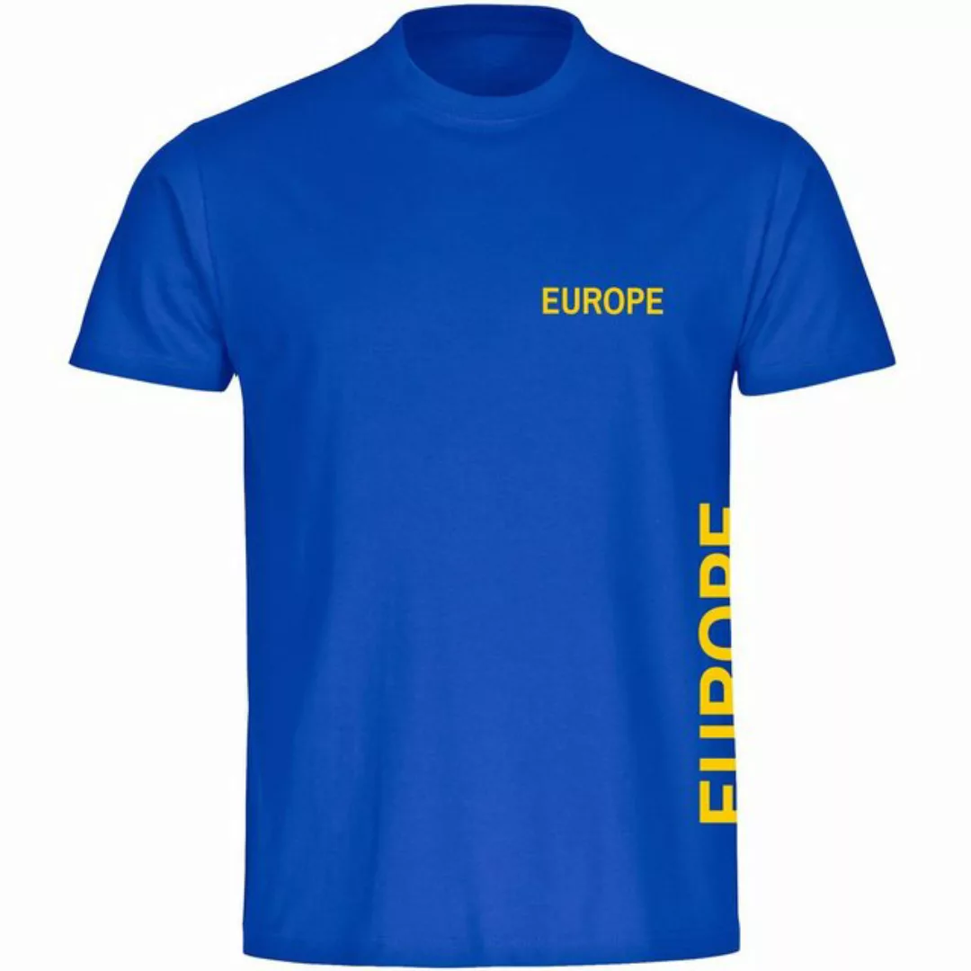 multifanshop T-Shirt Herren Europe - Brust & Seite - Männer günstig online kaufen