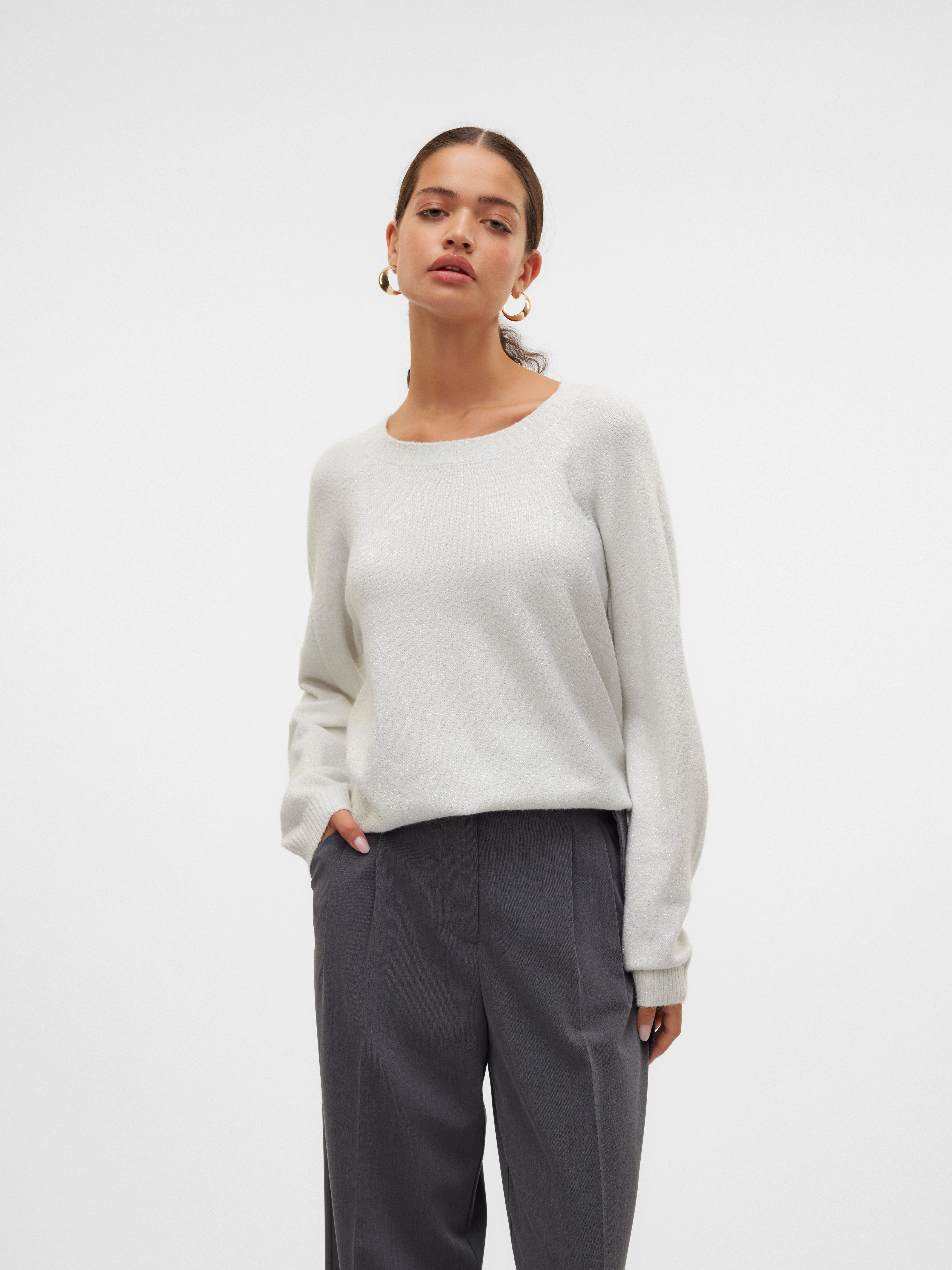 Vero Moda Rundhalspullover VMDOFFYSHINE LS O-NECK günstig online kaufen