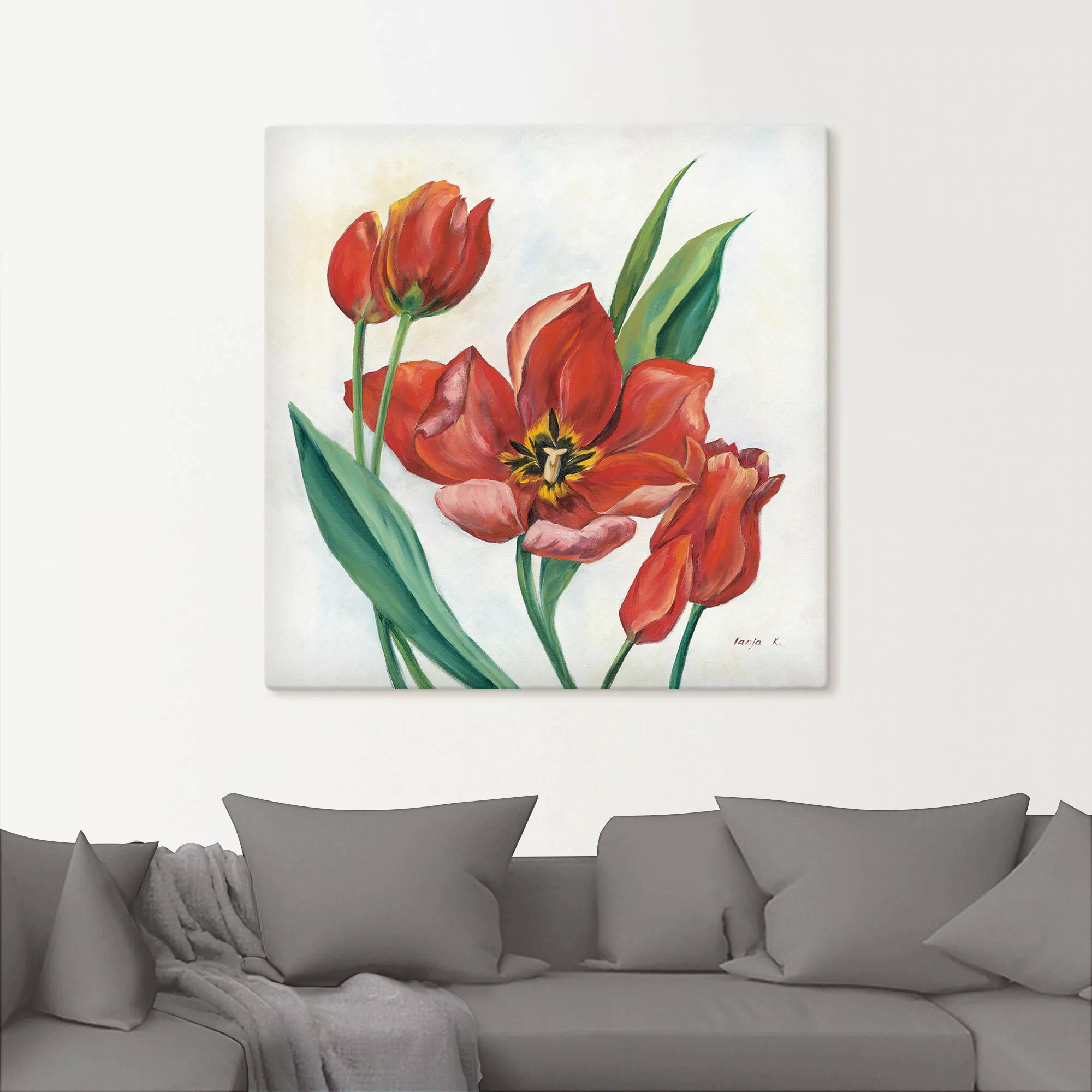 Artland Wandbild "Tulpen I", Blumenbilder, (1 St.), als Leinwandbild, Poste günstig online kaufen