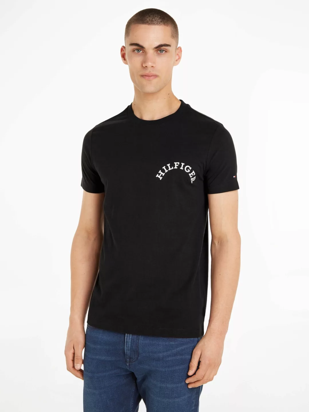 Tommy Hilfiger Kurzarmshirt "MONOTYPE BACK PRINT", mit großem Hilfiger Prin günstig online kaufen