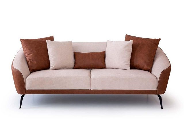 Xlmoebel 3-Sitzer Neues luxuriöses Polster-Sofa für das Wohnzimmer, beige-b günstig online kaufen