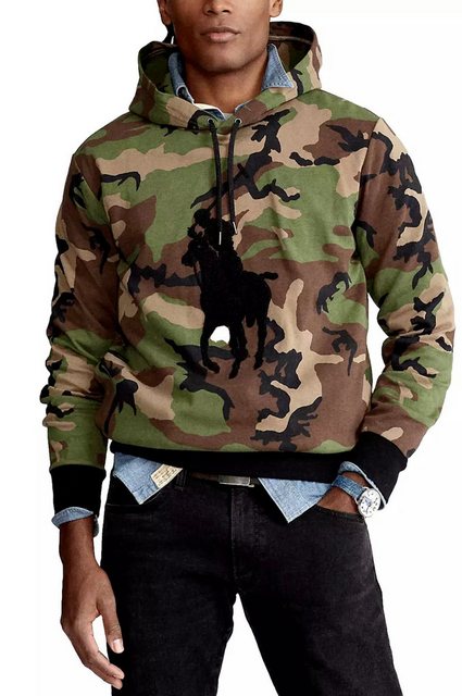 Polo Ralph Lauren Hoodie Kapuzen Sweatshirt Camo Double Knit Allover-Tarnmu günstig online kaufen