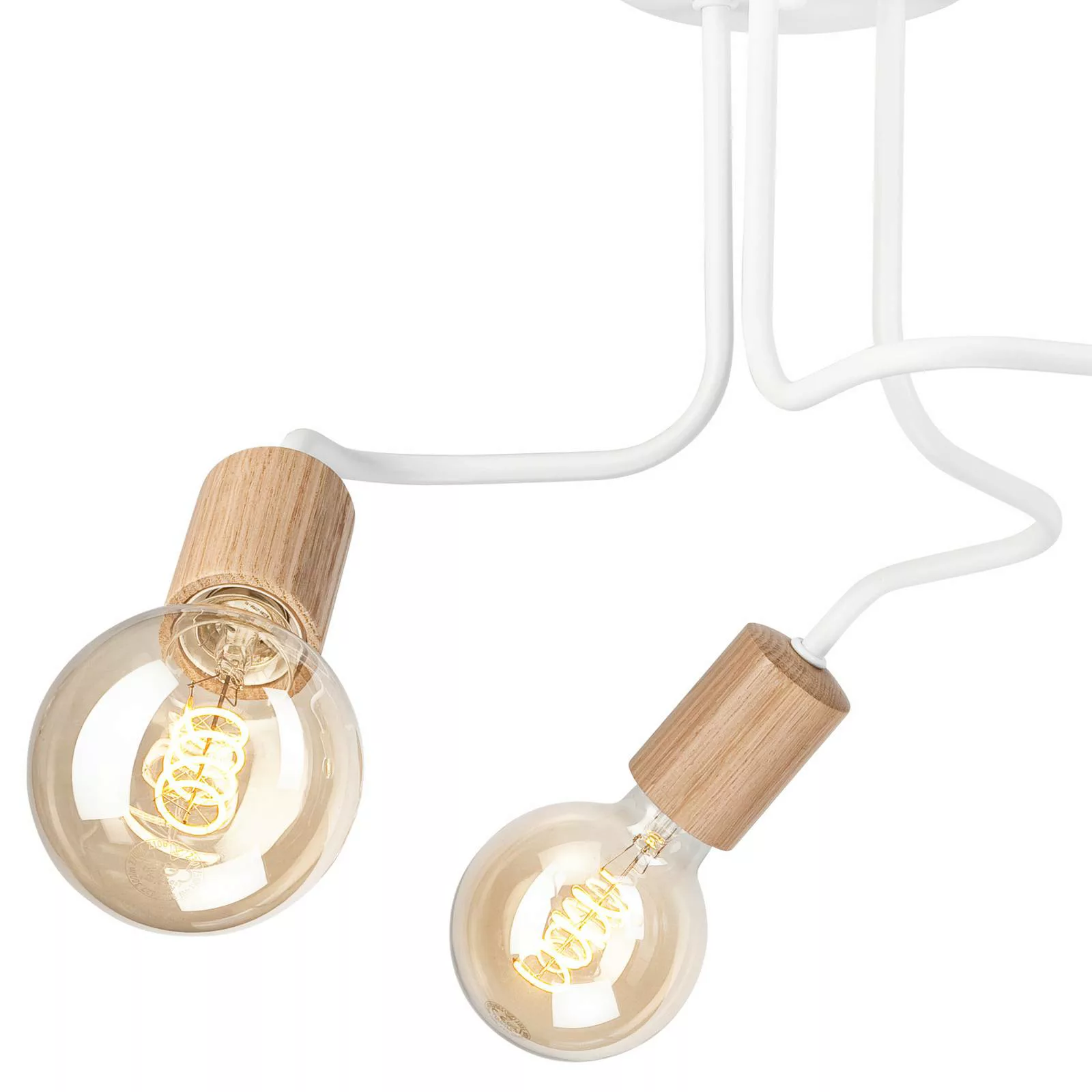 Envostar Joiy Deckenlampe 3-flg verteilt weiß/holz günstig online kaufen