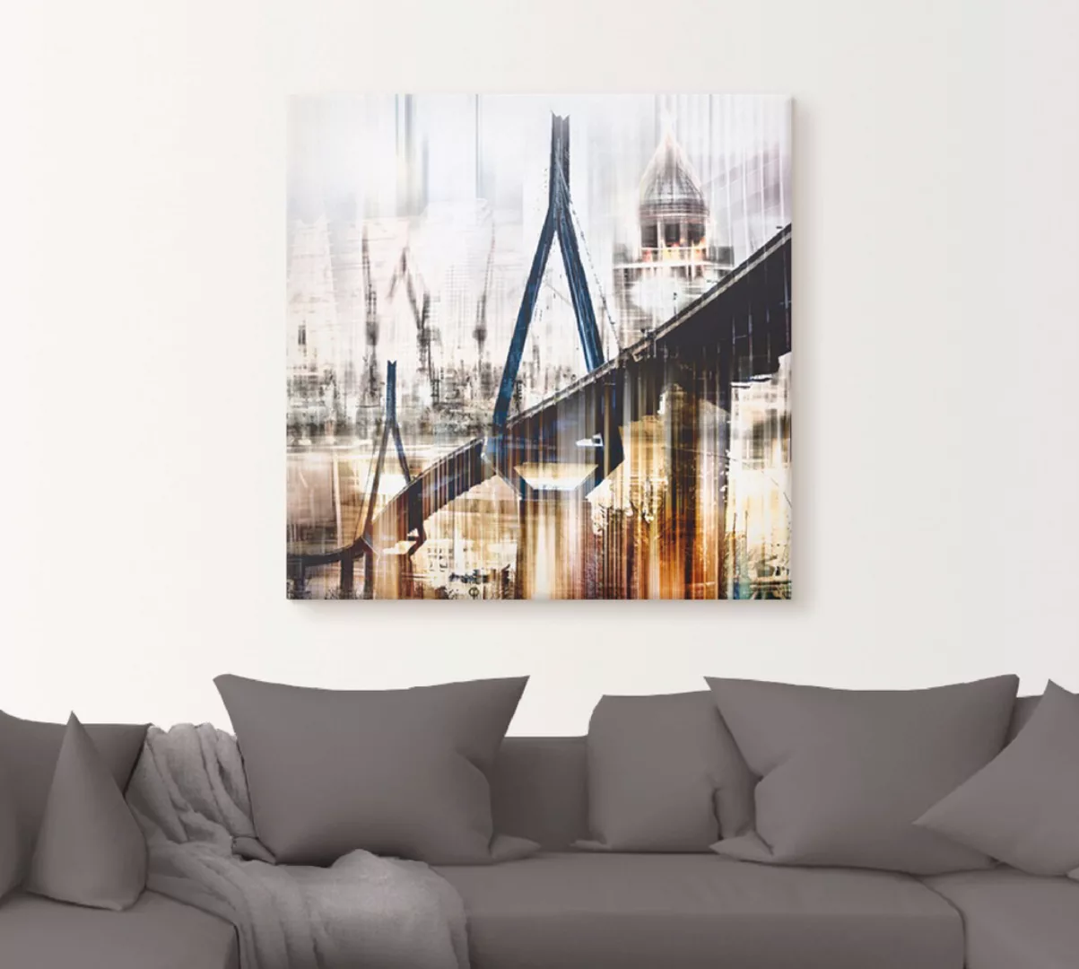 Artland Wandbild "Hamburg Skyline Collage III", Deutschland, (1 St.), als L günstig online kaufen