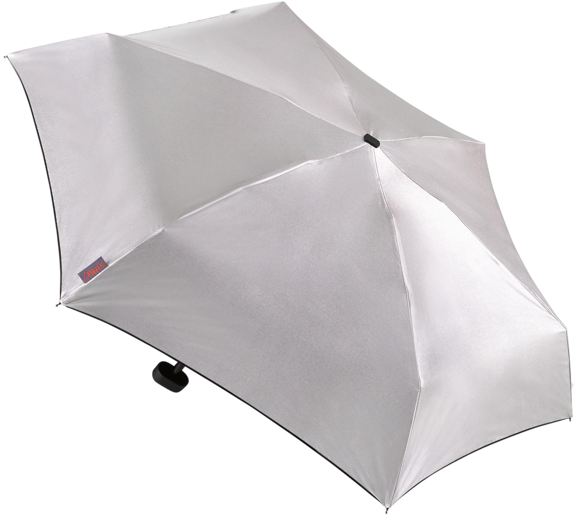 EuroSCHIRM Taschenregenschirm "Dainty, silber", extra flach und kurz, mit U günstig online kaufen