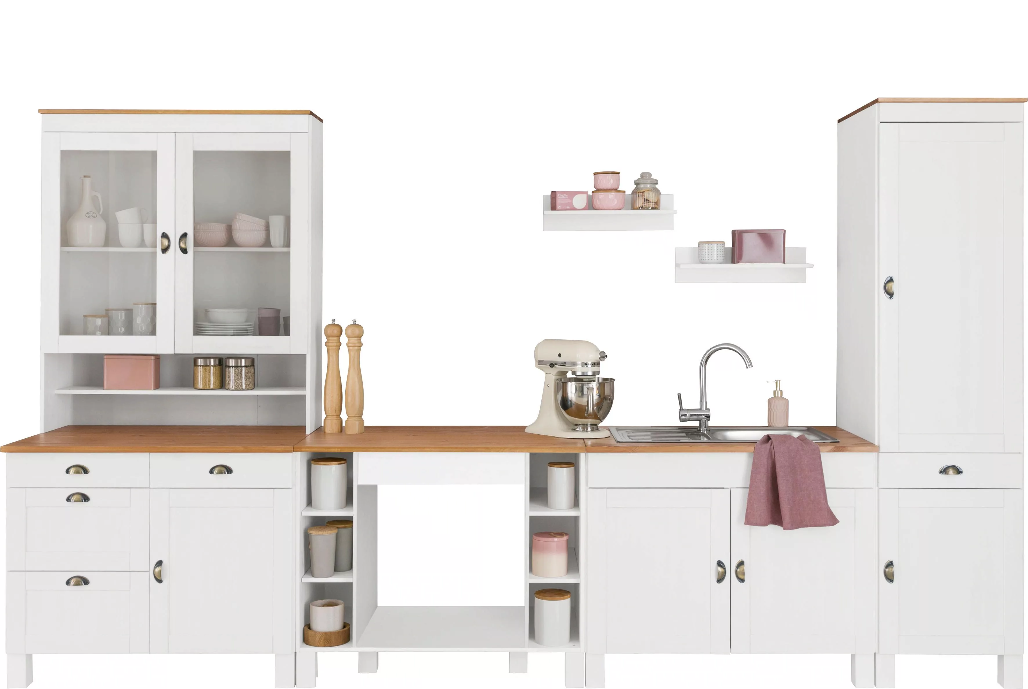 Home affaire Küchenzeile "Oslo", Breite 350 cm, in 2 Tiefen, ohne E-Geräte günstig online kaufen