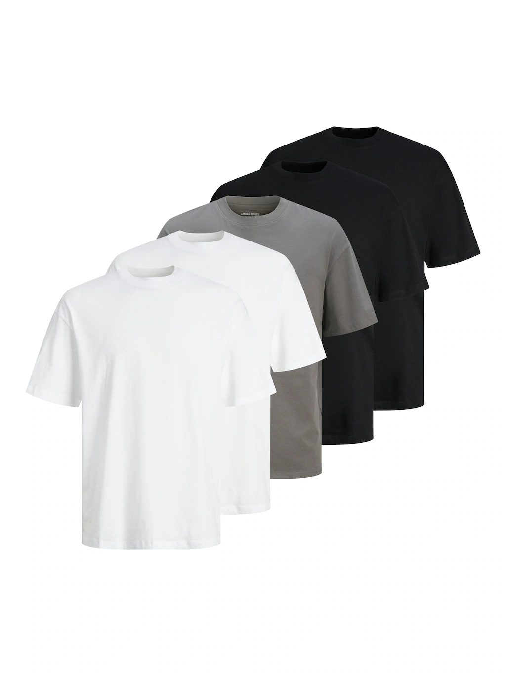 Jack & Jones Kurzarmshirt "JJHUGO LOOSE TEE SS CREW NECK 5PK MP", (Packung, günstig online kaufen