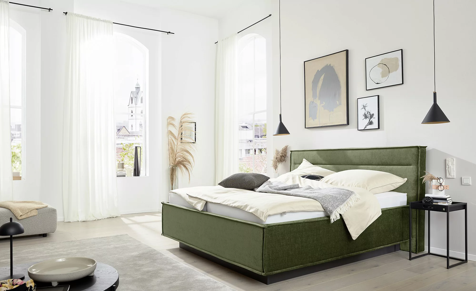 Musterring Polsterbett  JustB! ¦ grün ¦ Maße (cm): B: 166 H: 115 Betten > K günstig online kaufen