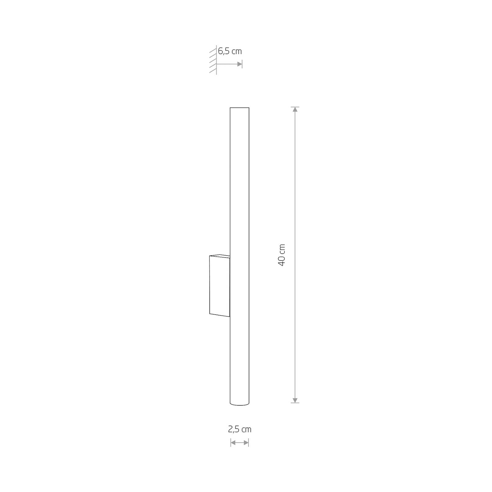 Wandleuchte Laser, braun, Metall, 40 cm hoch, G9 günstig online kaufen