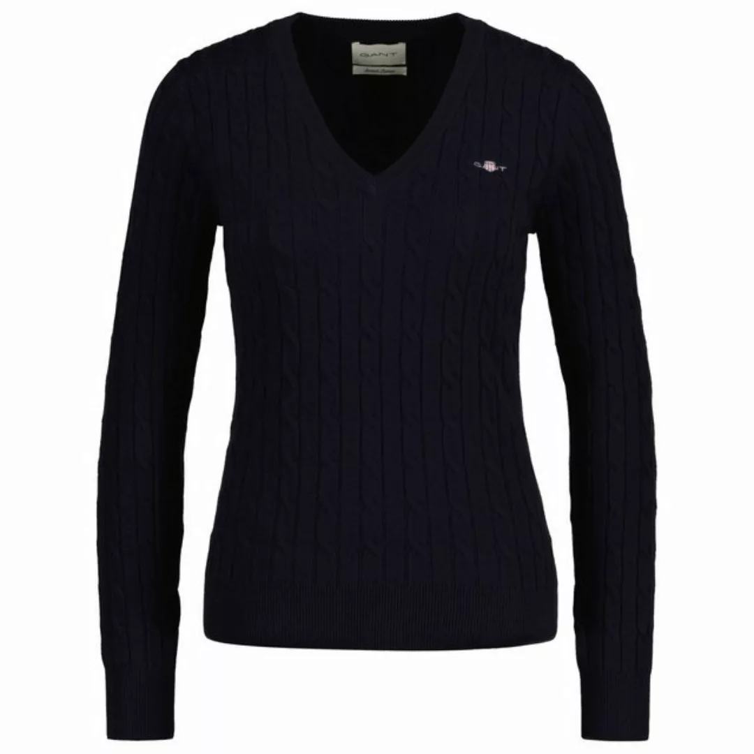 Gant Sweater Damen Cabel-Strickpullover - STRETCH COTTON CABLE günstig online kaufen