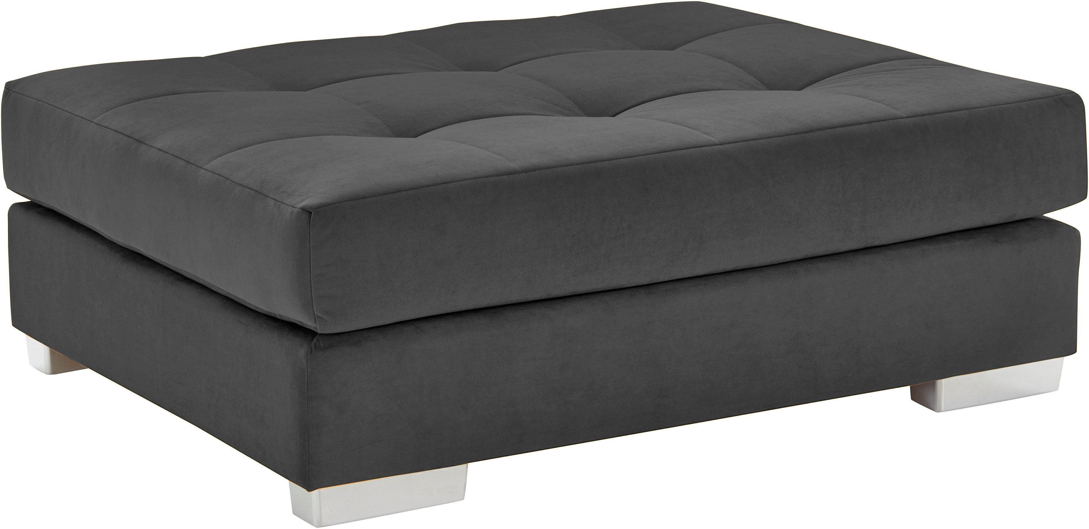 INOSIGN Hocker "Vale", mit Federkern und Steppung im Sitzbereich günstig online kaufen