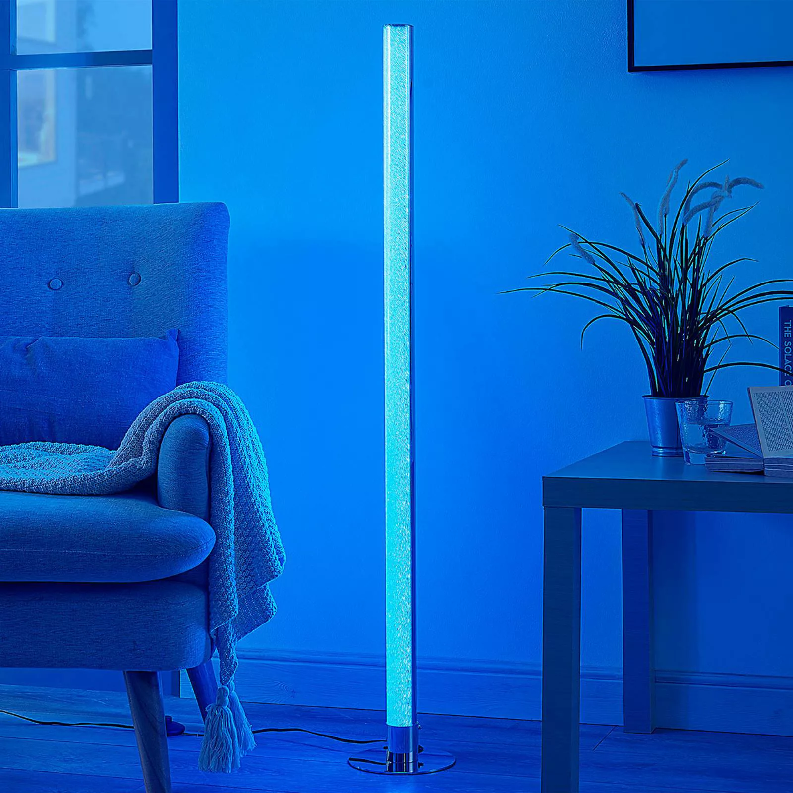 Lindby LED-Stehlampe Hadis, RGB, Fernbedienung, weiß, 120 cm günstig online kaufen