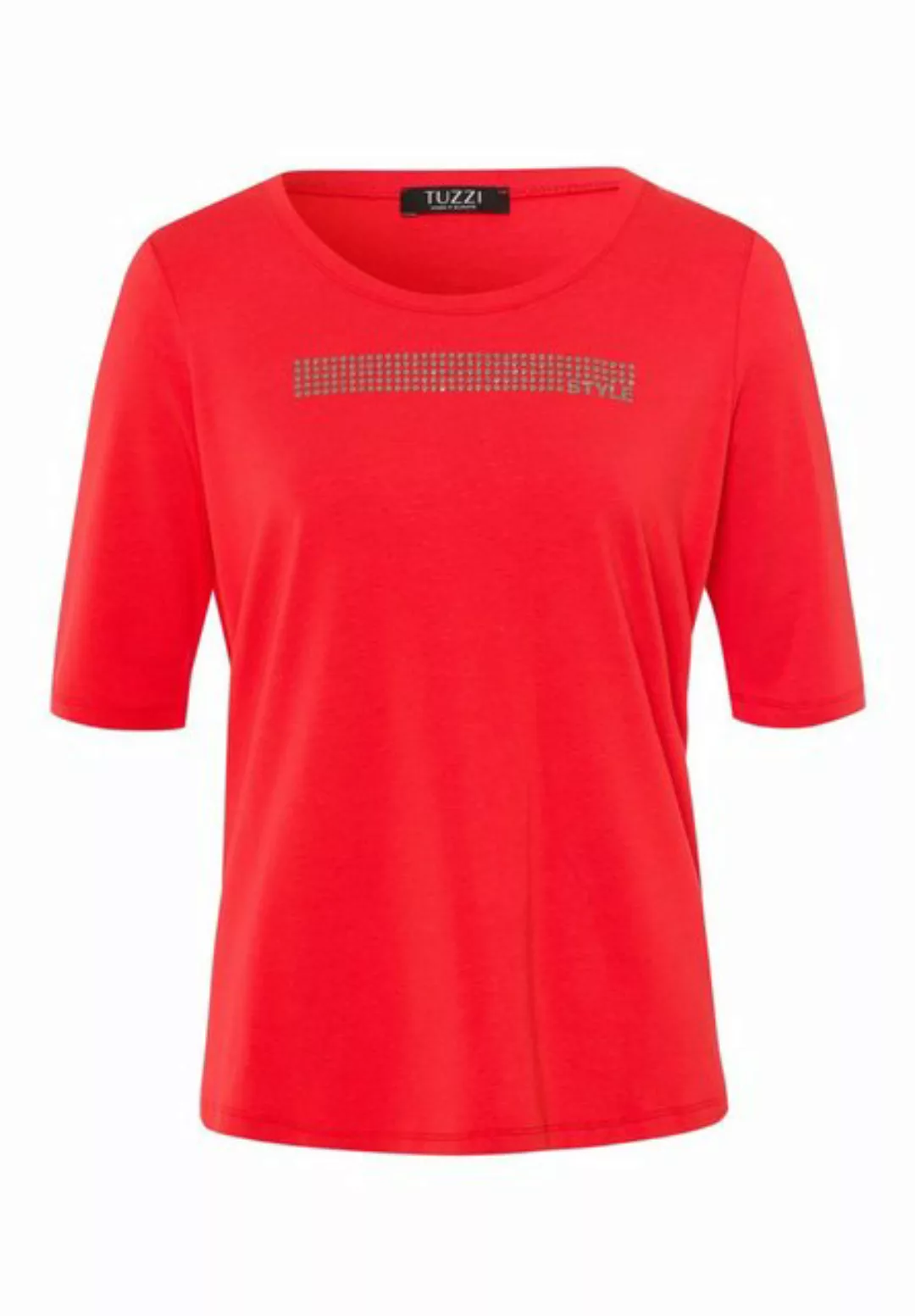 TUZZI Kurzarmshirt mit metallisch glänzendem Nietendekor günstig online kaufen