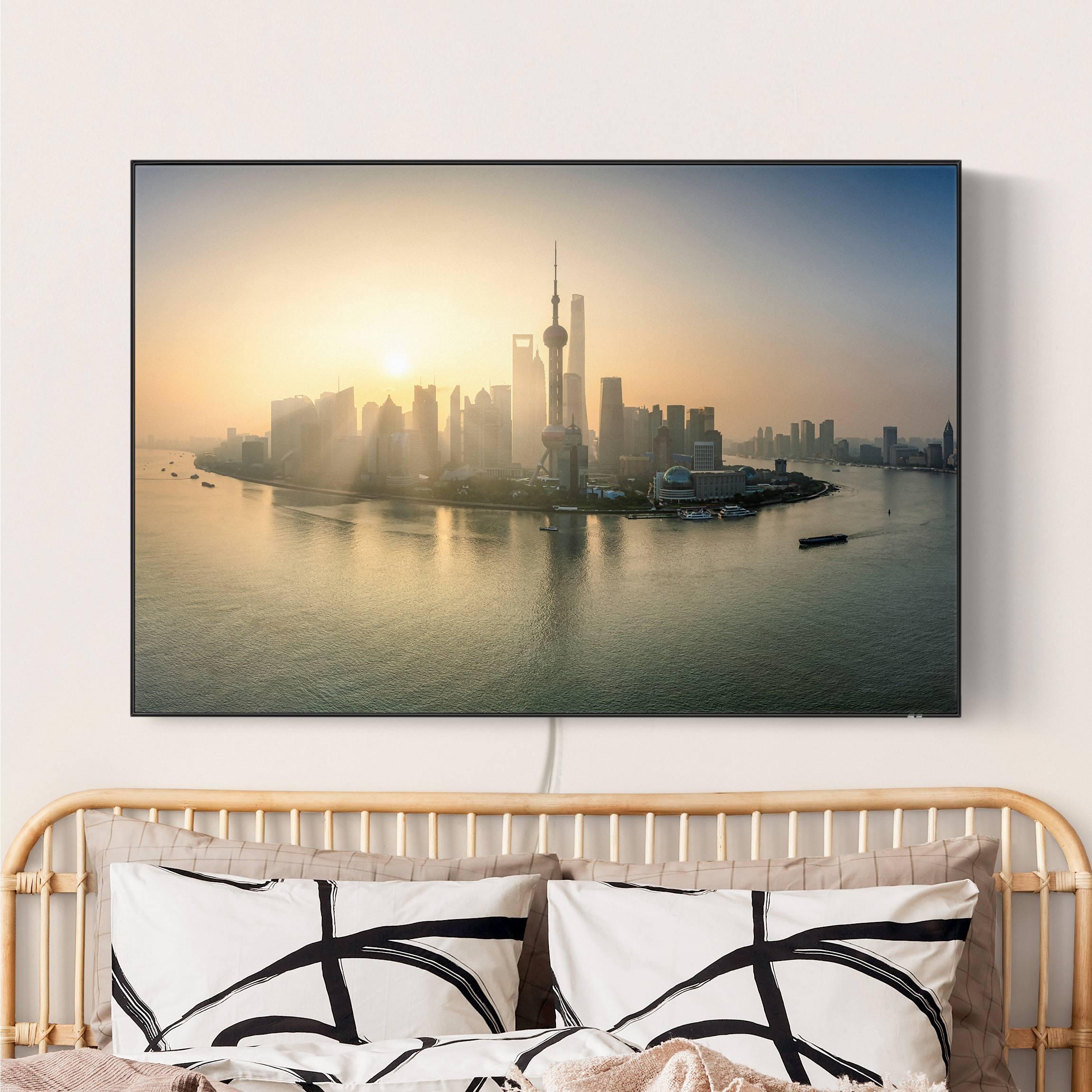 LED-Wechselbild Pudong bei Sonnenaufgang günstig online kaufen