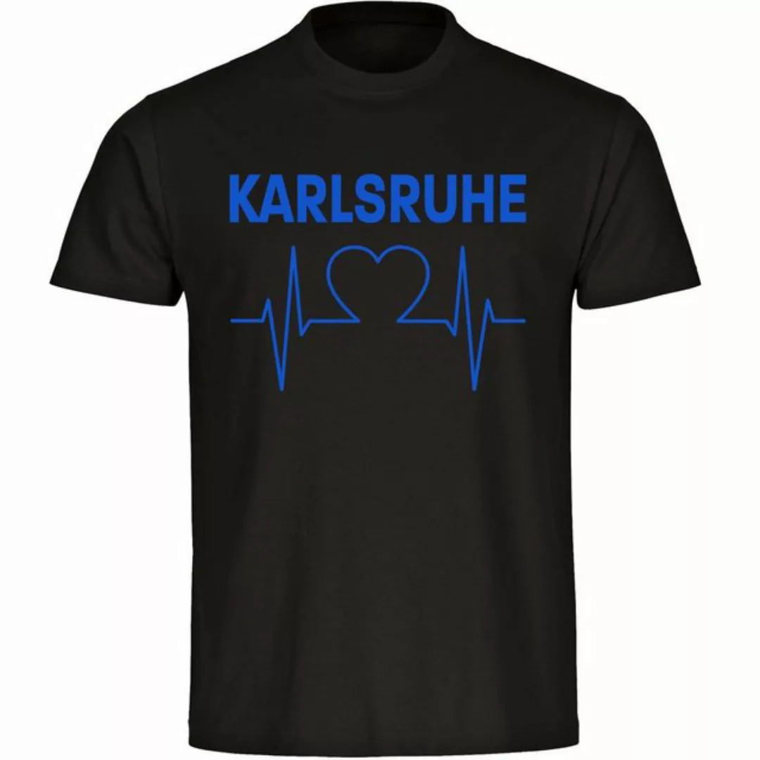 multifanshop T-Shirt Herren Karlsruhe - Herzschlag - Männer günstig online kaufen