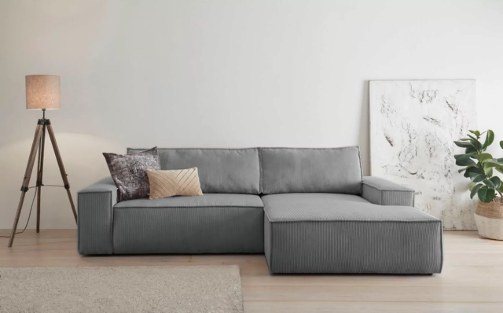 Home affaire Ecksofa SHERWOOD Schlafsofa 267 cm, L-Form, Schlaffunktion mit günstig online kaufen