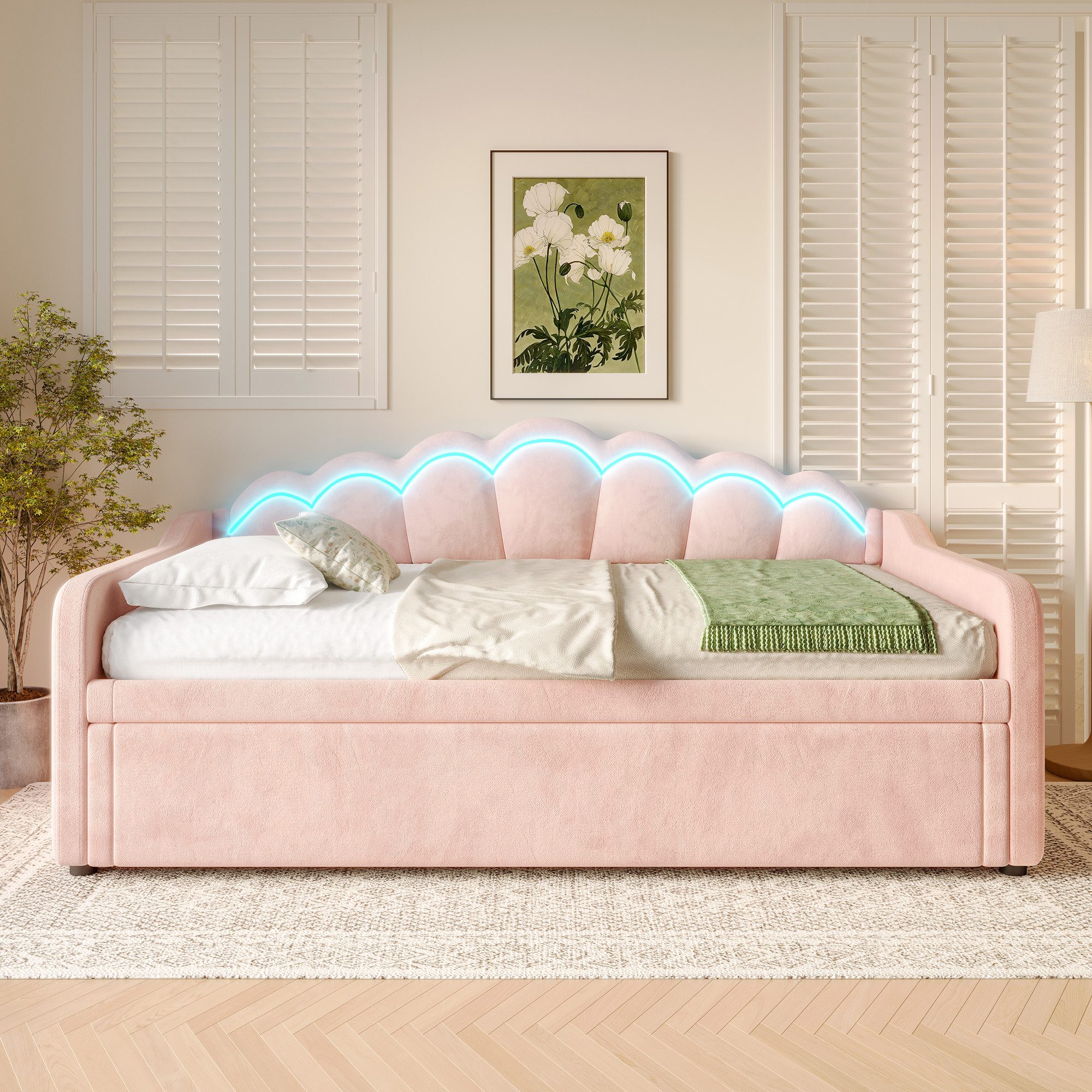STILVORA Schlafsofa Polsterbett 90x200 mit matratze,Tagesbett günstig online kaufen