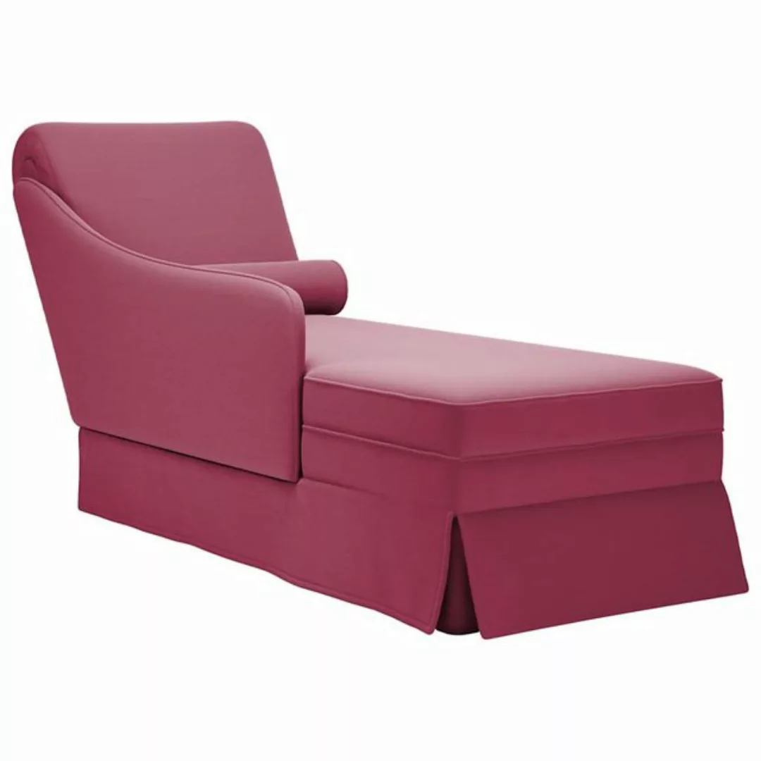 vidaXL Chaiselongue Chaiselongue mit Nackenrolle und Rechter Armlehne Weinr günstig online kaufen