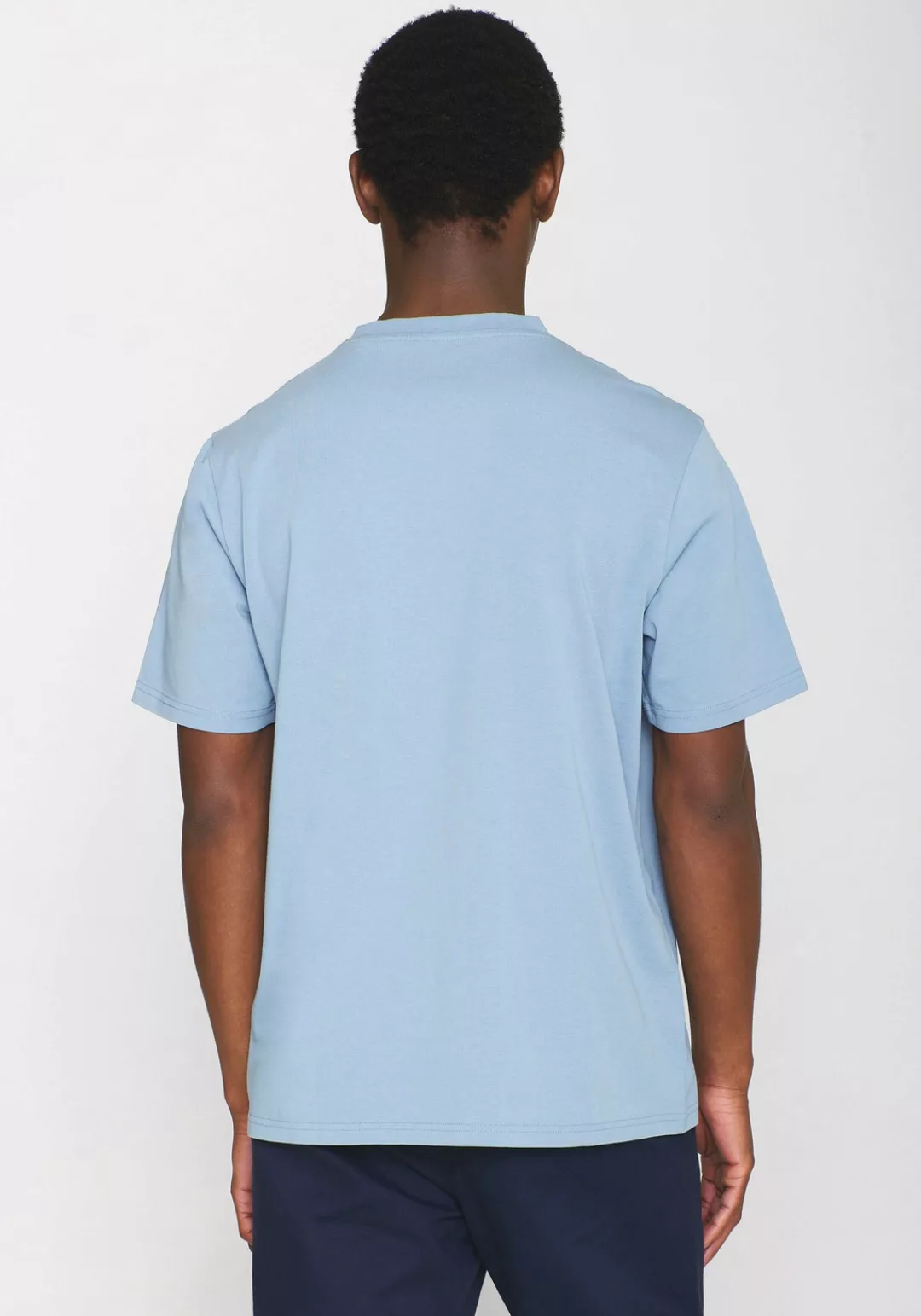 KnowledgeCotton Apparel T-Shirt Basic-Shirt Badge im cleanen Look günstig online kaufen