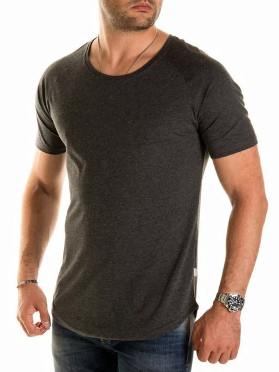 Pittman T-Shirt Pittman - Quin Oversize Basic Tee Crew Neck (1-tlg) günstig online kaufen