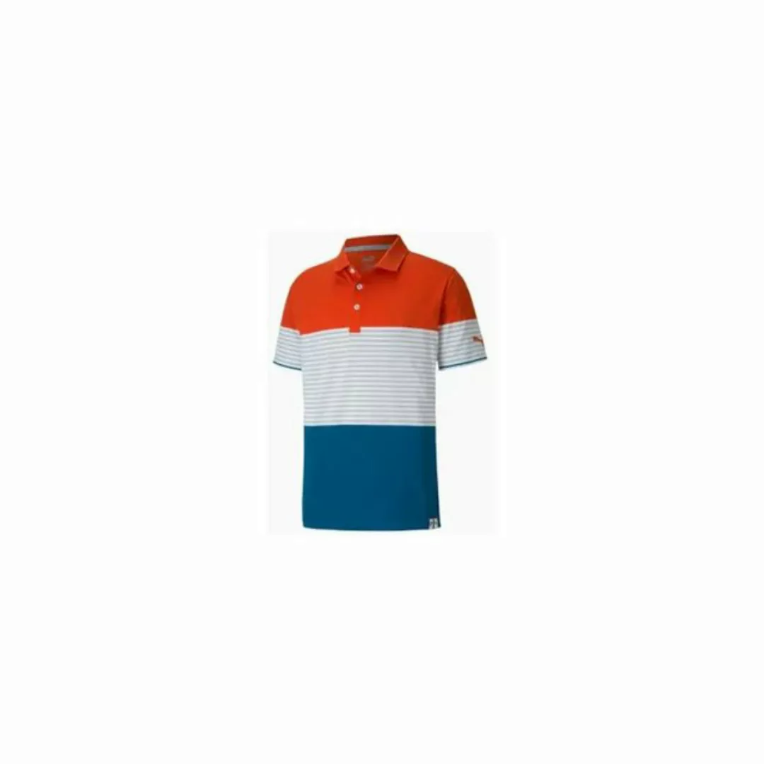 PUMA Poloshirt Puma Golf Polo Cloudspun Taylor Orange/Weiß/Blau Herren S günstig online kaufen