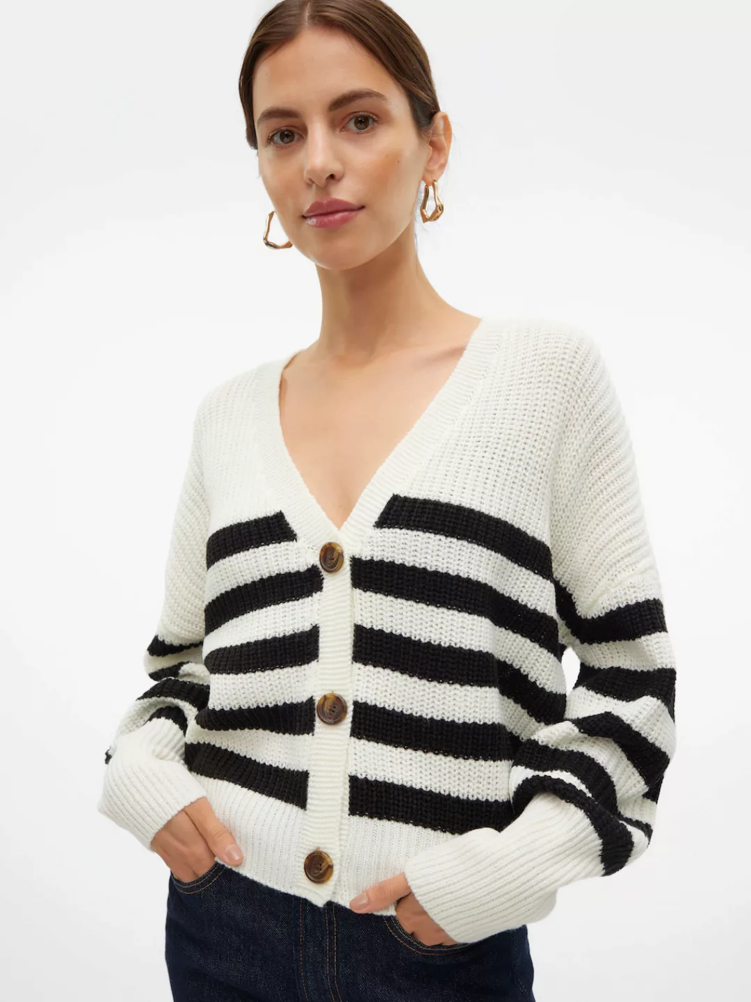 Vero Moda Strickjacke VMLEA LS V-NECK CUFF CARDIGAN günstig online kaufen