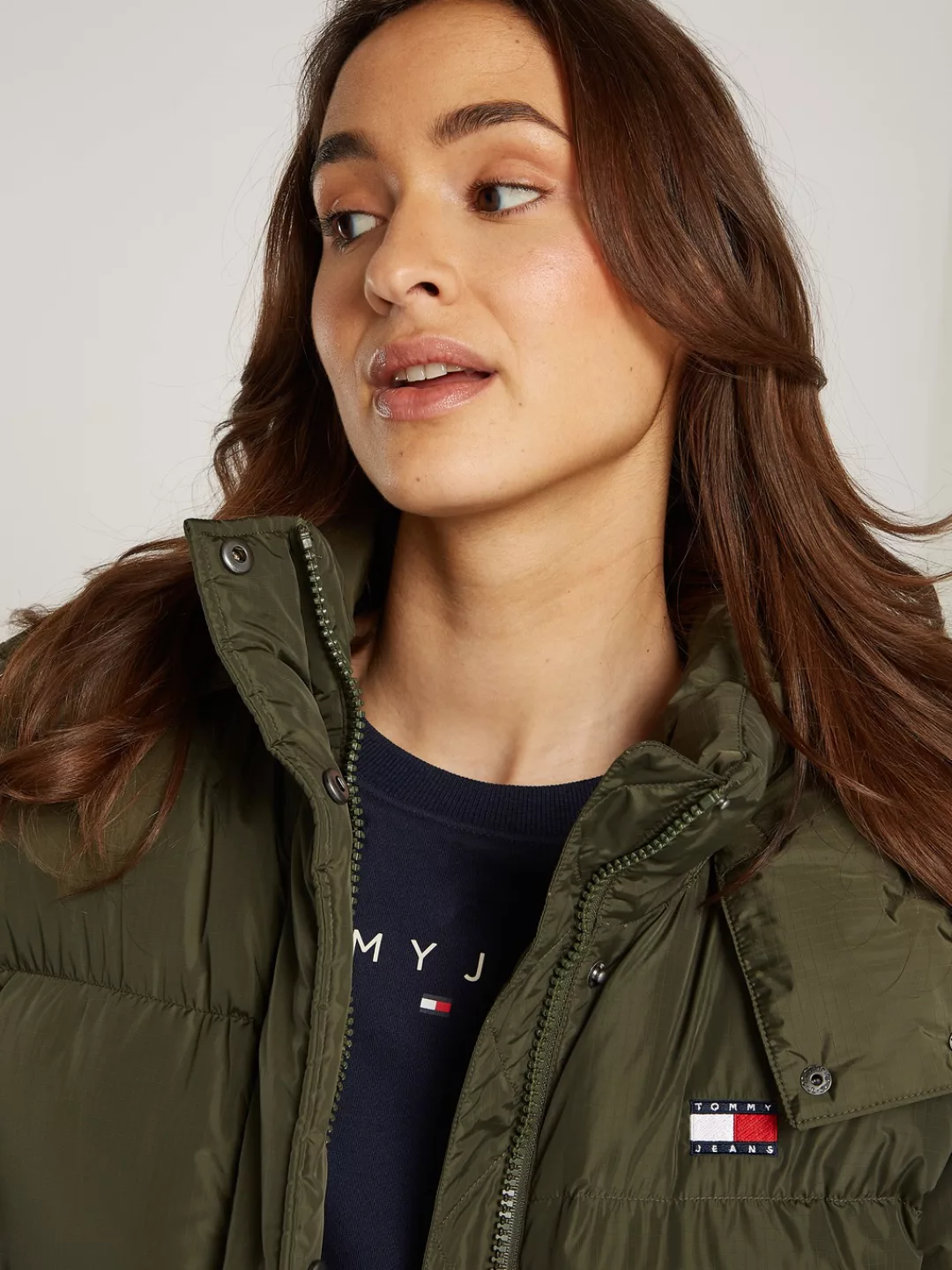 Tommy Jeans Curve Steppmantel TJW ALASKA LONG PUFFER EXT in Großen Größen günstig online kaufen