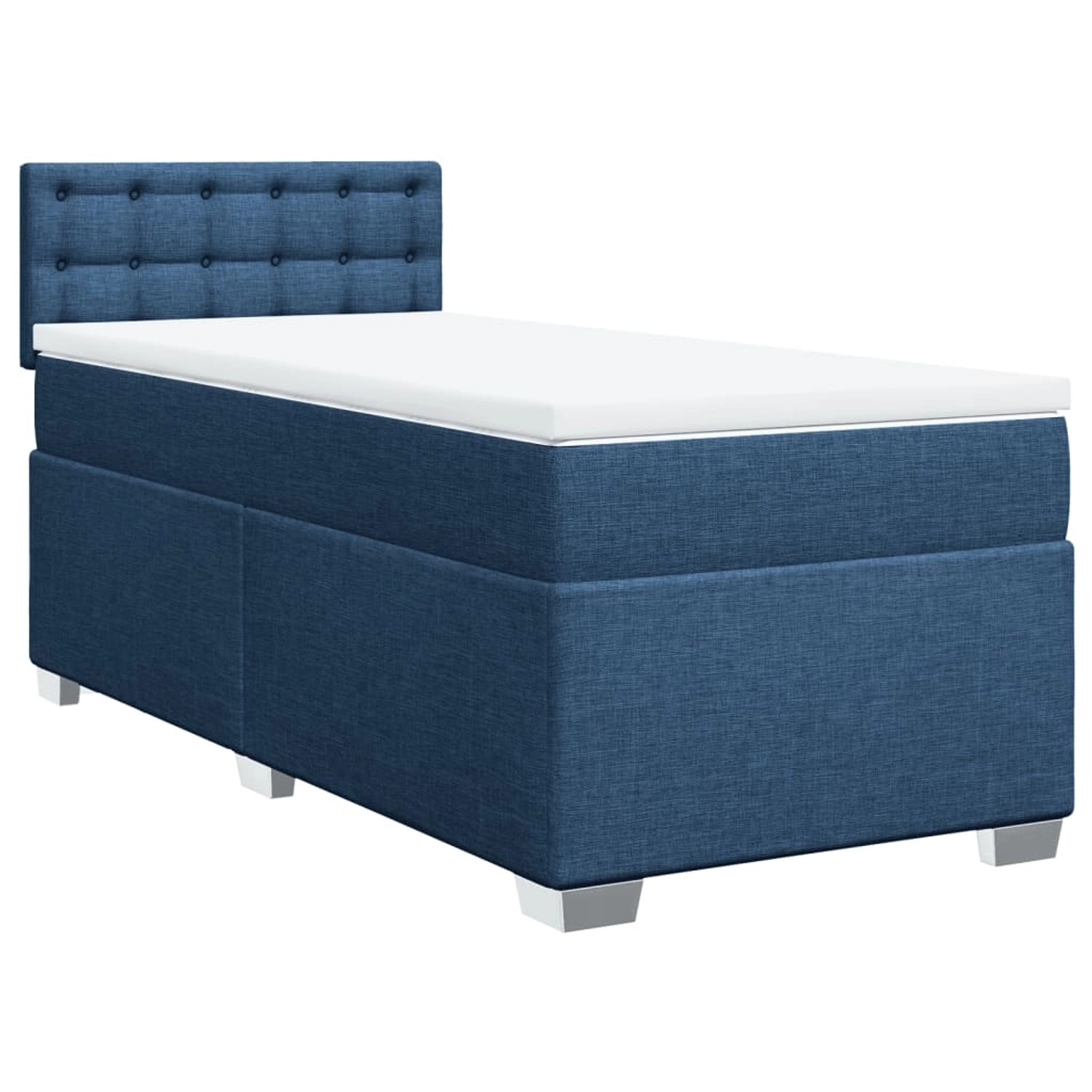 vidaXL Boxspringbett mit Matratze Blau 80x200 cm Stoff2101681 günstig online kaufen