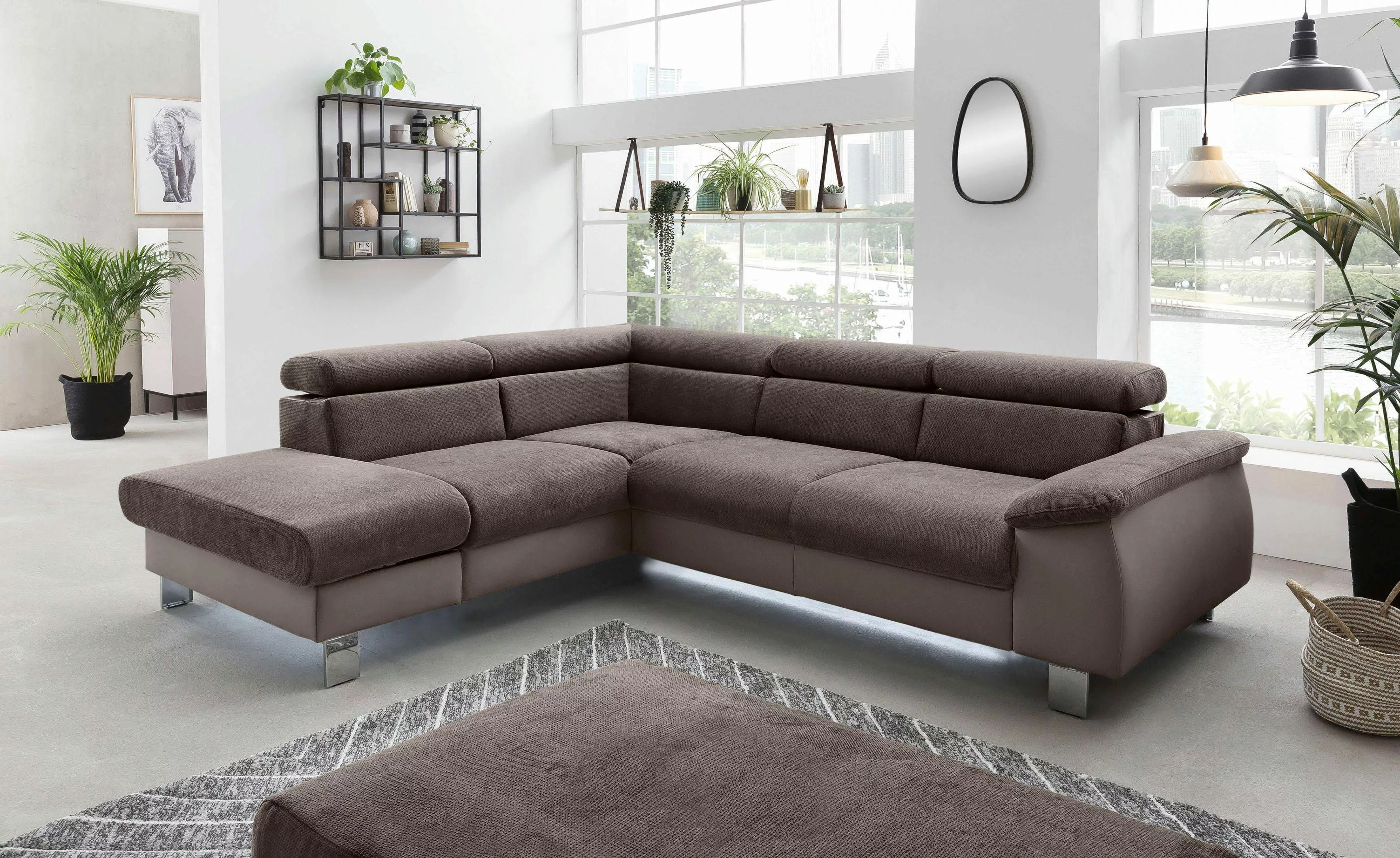 COTTA Ecksofa "Komaris L-Form", inklusive Kopf- bzw. Rückenverstellung, wah günstig online kaufen