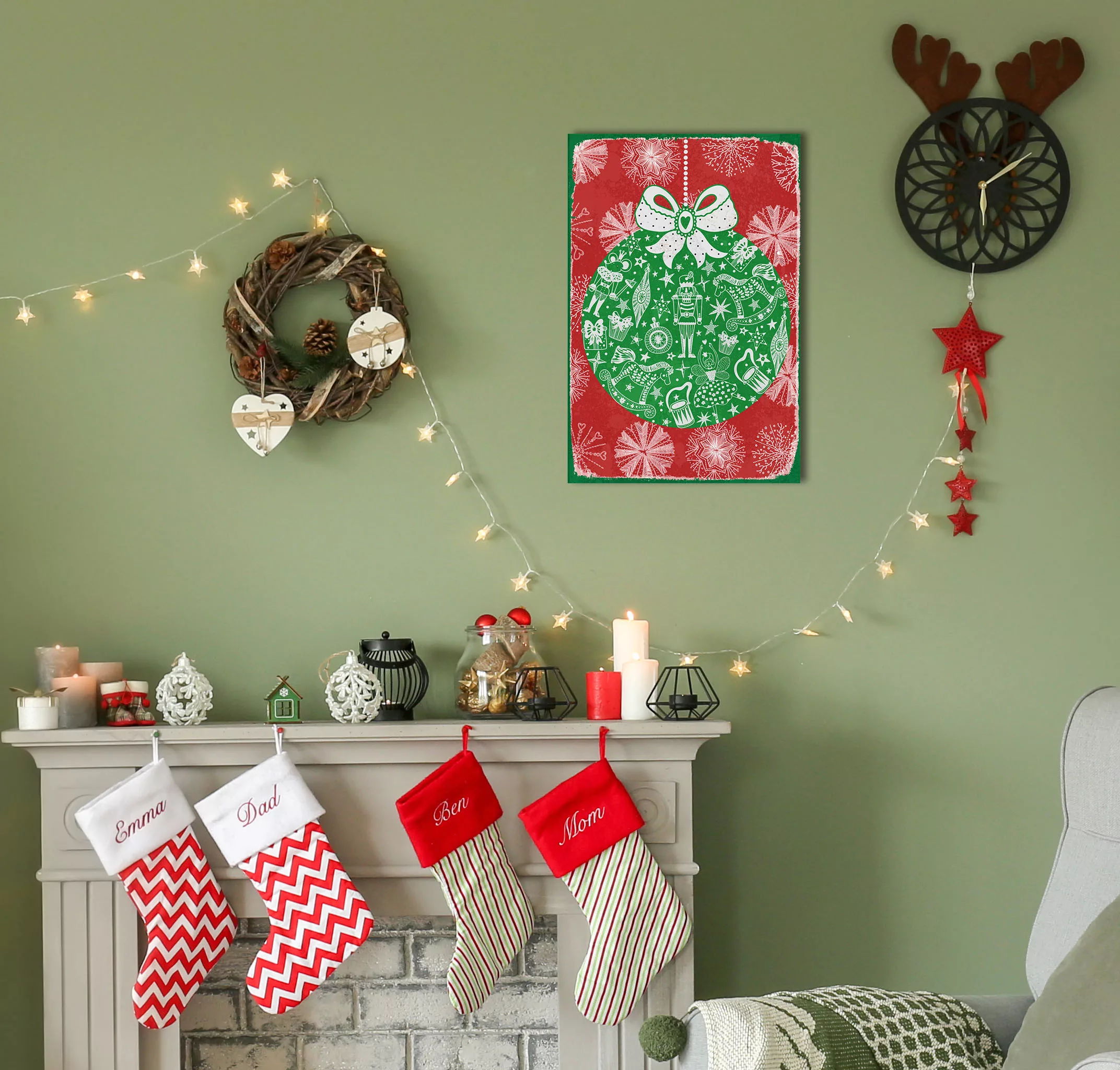 queence Metallbild »Christmas Ornament«, (1 St.) günstig online kaufen