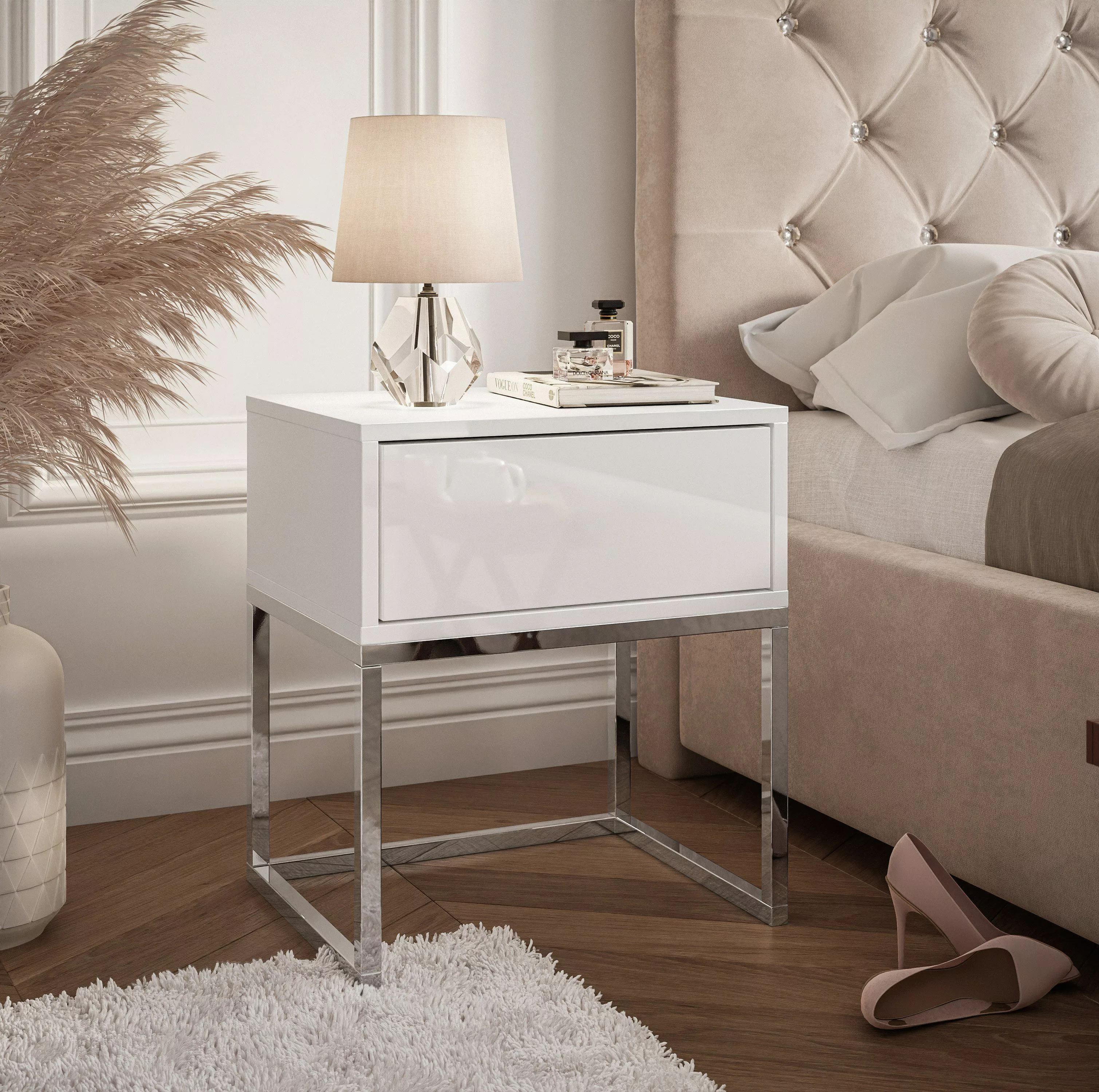 Lookway Nachttisch BLANCO GLAMOUR auf einem günstig online kaufen