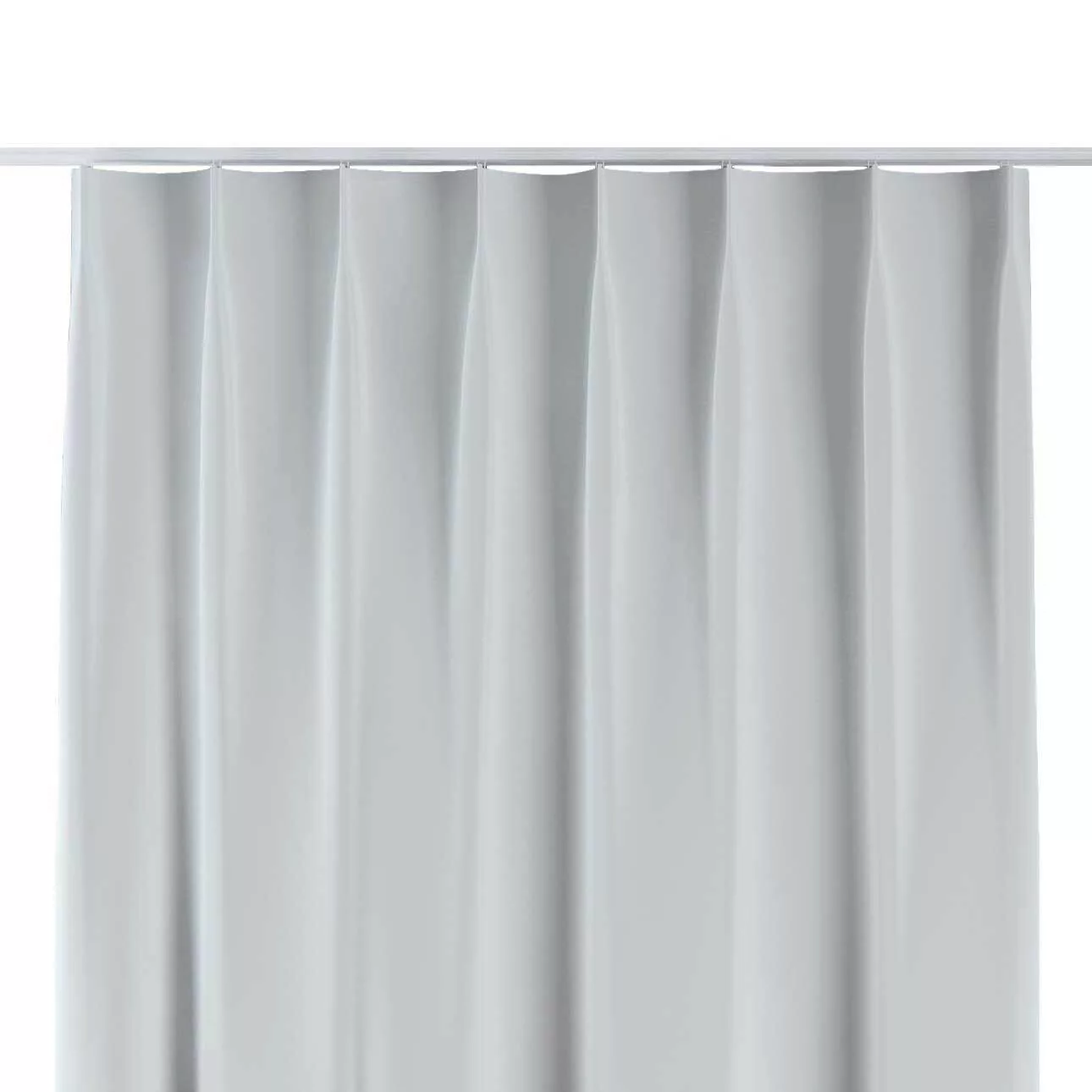 Vorhang mit flämischen 1-er Falten, weiß-grau, Blackout 300 cm (269-05) günstig online kaufen