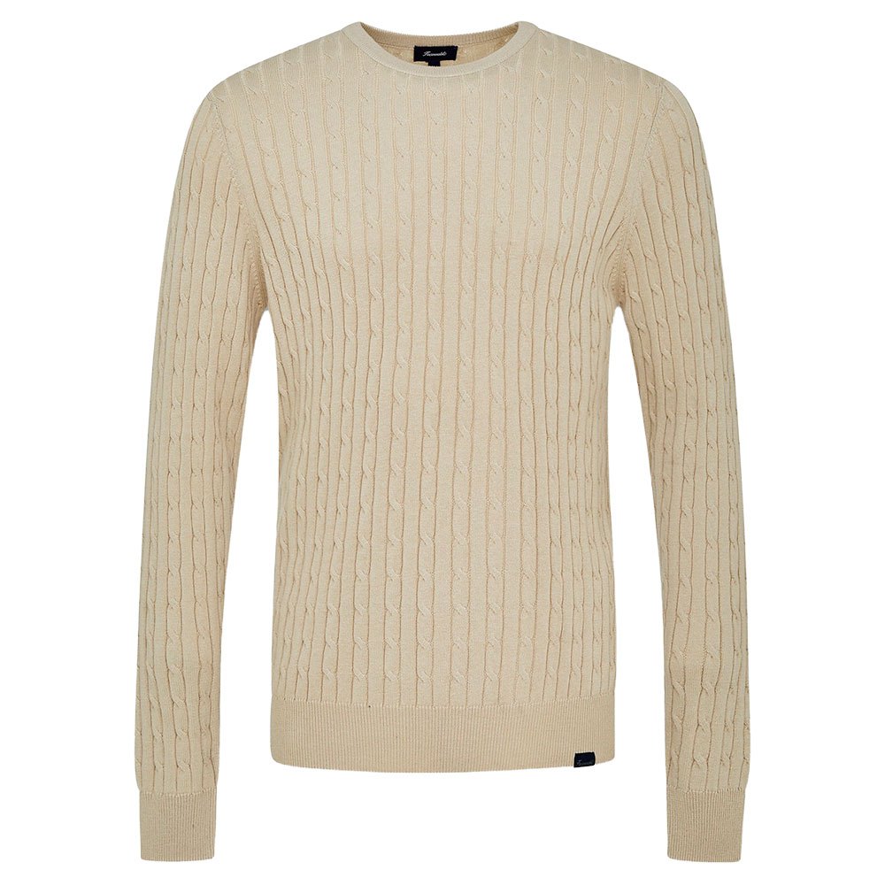 FaÇonnable Cable Cash 12gg Rundhalsausschnitt Sweater 2XL Light Beige günstig online kaufen