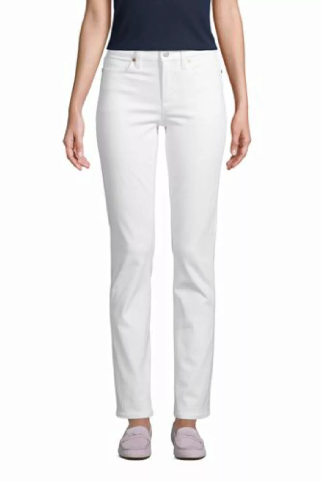 Straight Fit Öko Jeans Mid Waist in Petite-Größe, Damen, Größe: 38 28 Petit günstig online kaufen