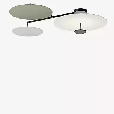 Vibia Flat Deckenleuchte LED 3-flammig, weiß/grün/grau - 178 cm - Casambi günstig online kaufen