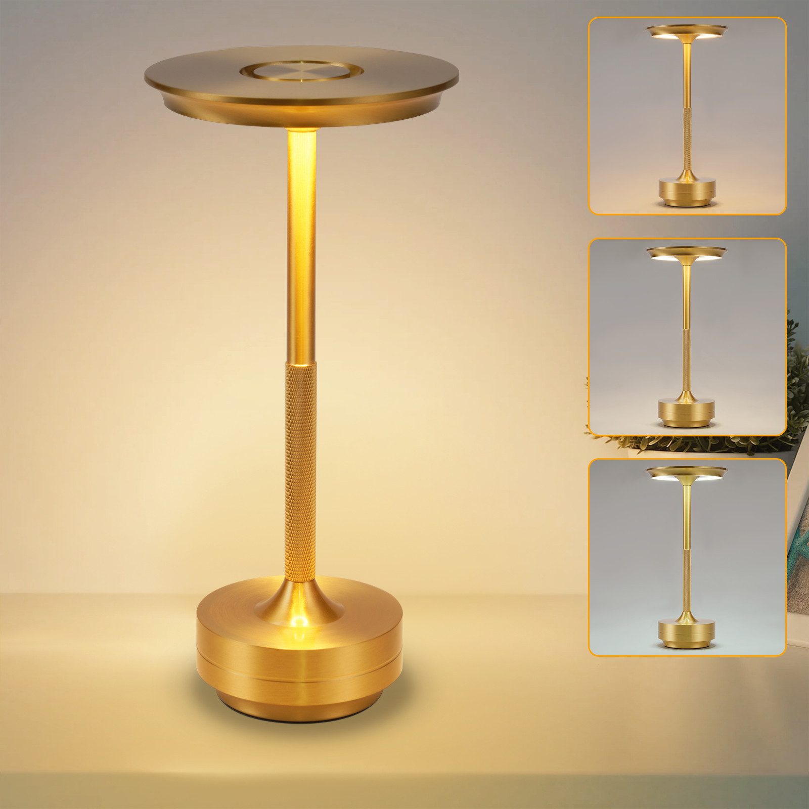 ZMH LED Tischleuchte Kabellos Nachttischlampe Touch günstig online kaufen