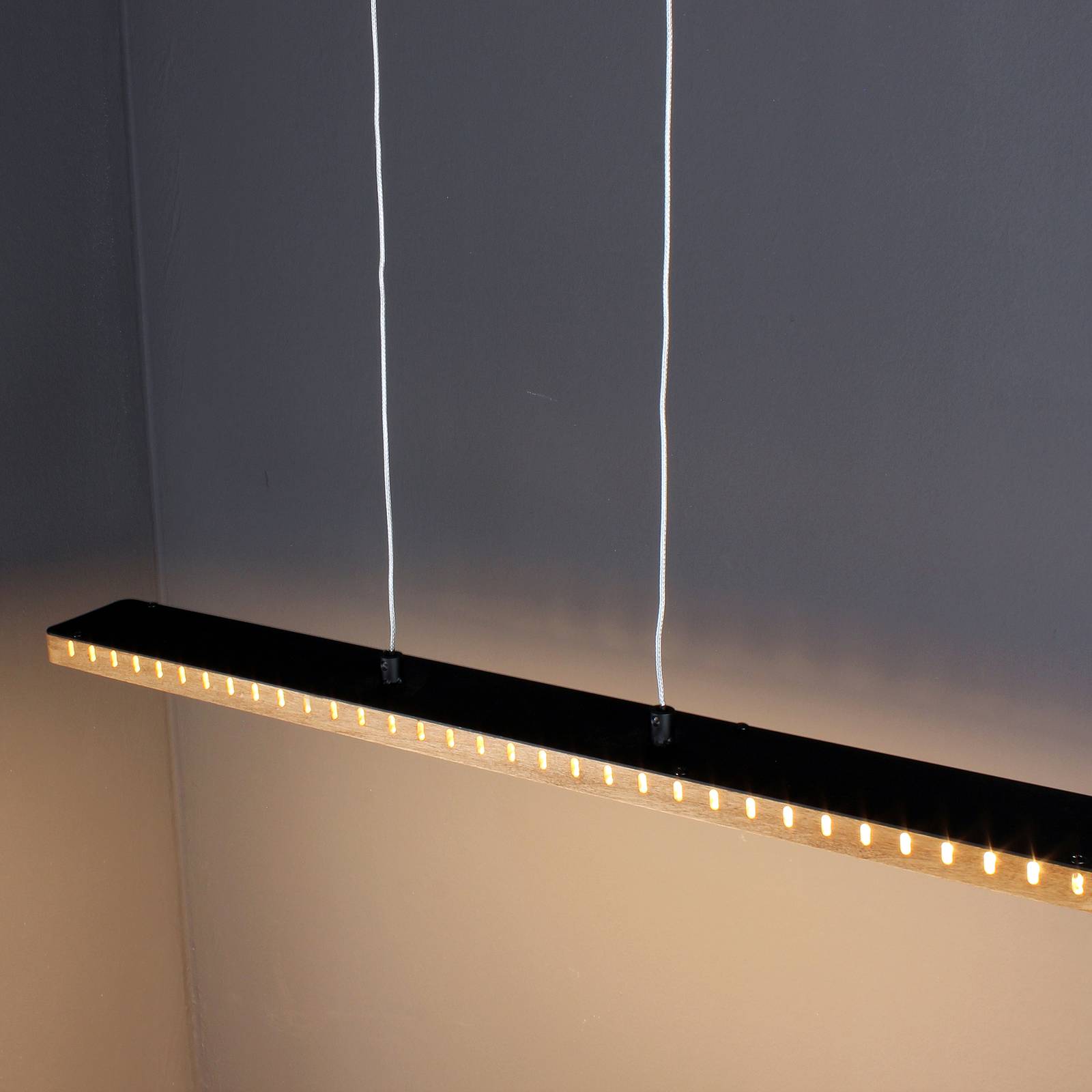 LED-Hängeleuchte Solaris 3-Step-dim Holz 70 cm günstig online kaufen
