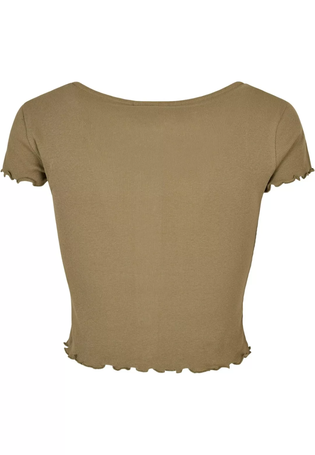 URBAN CLASSICS Kurzarmshirt "Urban Classics Damen Ladies Cropped Button Up günstig online kaufen