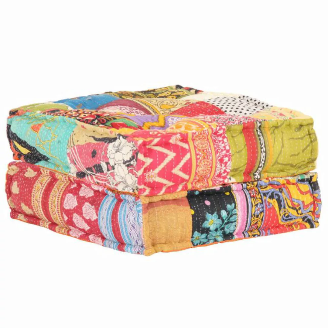 Pouf 60x70x36 Cm Patchwork Stoff günstig online kaufen