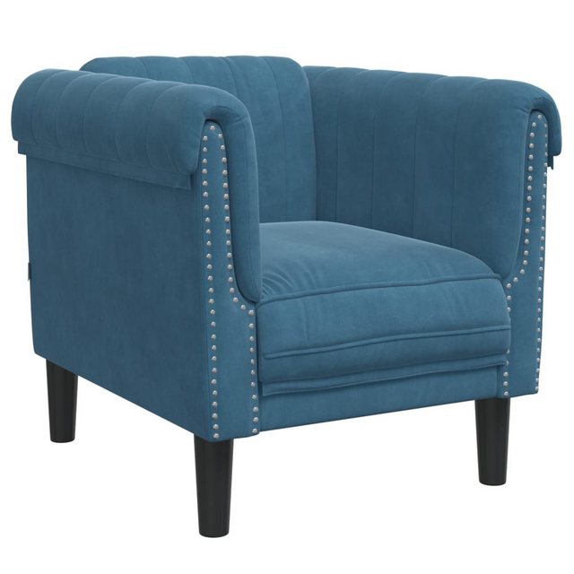 vidaXL Sofa Sessel Blau Samt günstig online kaufen