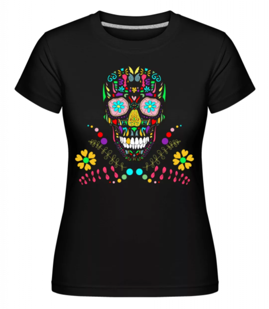 Bunter Totenkopf · Shirtinator Frauen T-Shirt günstig online kaufen