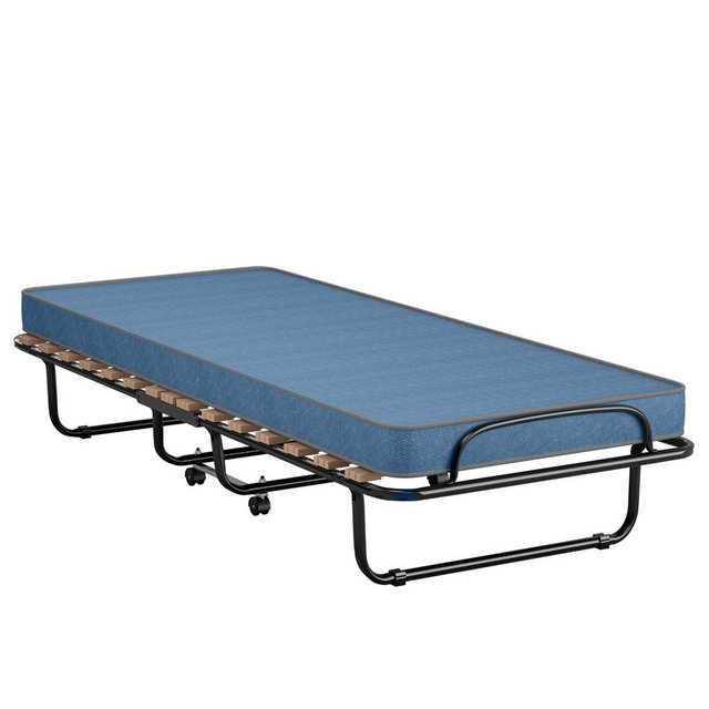 COSTWAY Gästebett klappbar 80x190cm auf Rädern, mit Matratze, bis 130kg günstig online kaufen