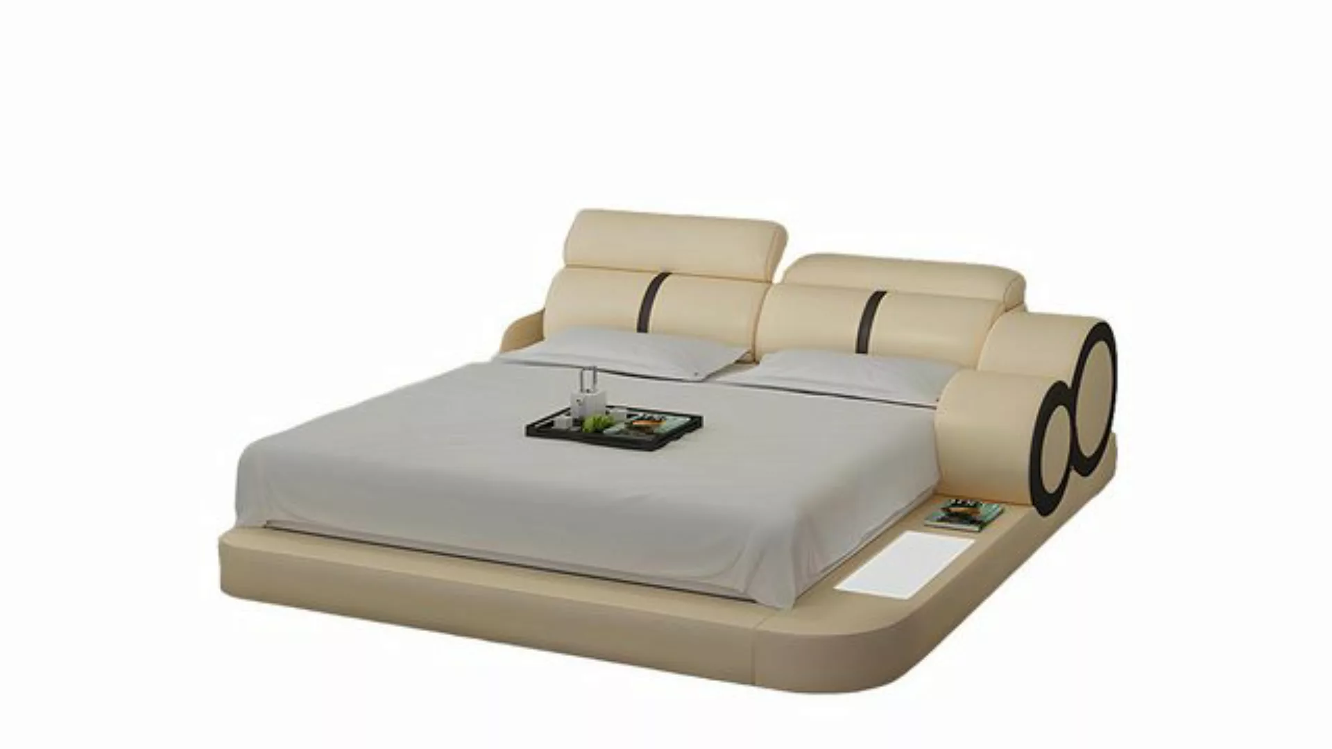 JVmoebel Bett Polster Design Luxus Bett Betten Leder Modernes Schlafzimmer günstig online kaufen