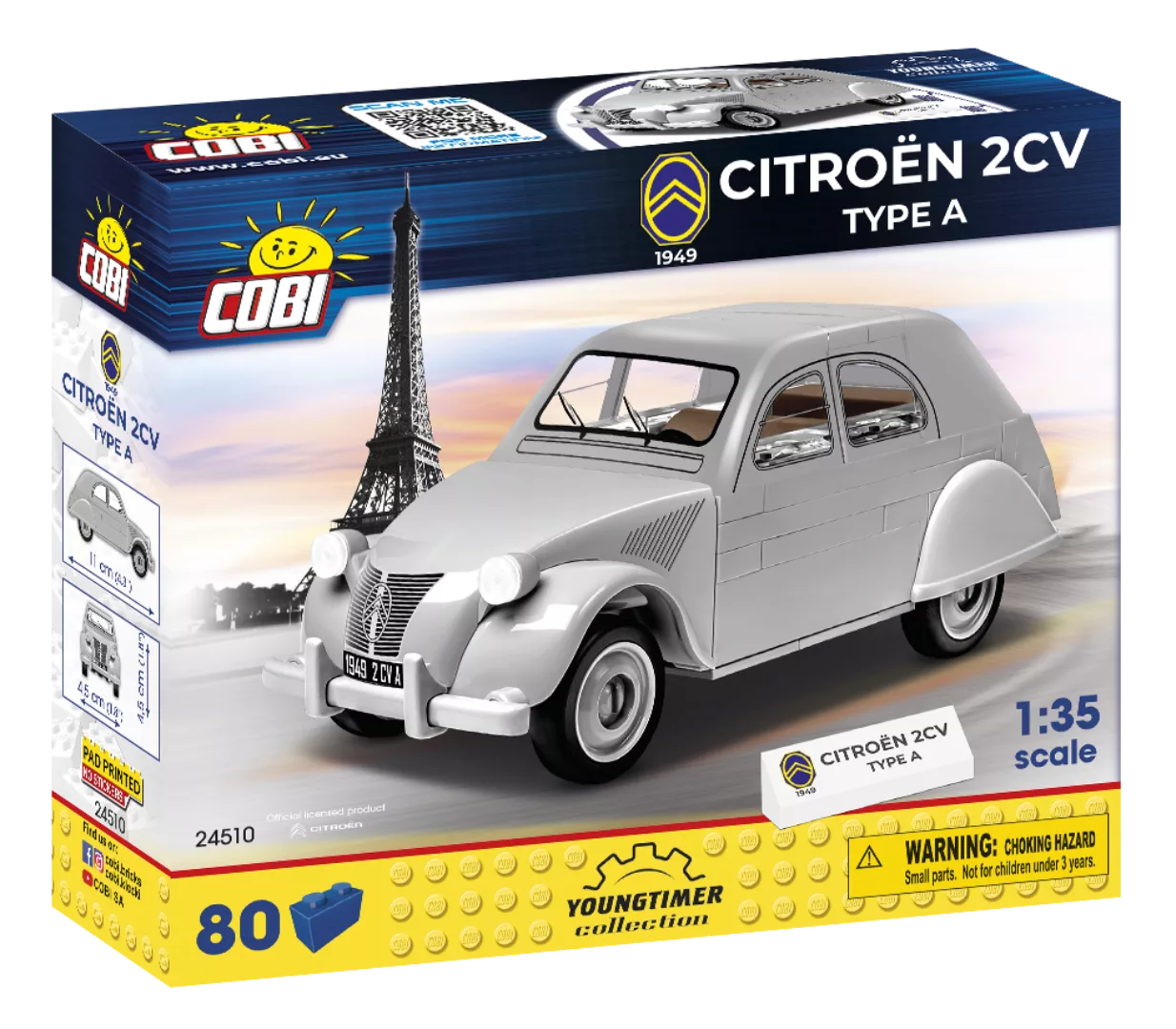 Cobi 24510 - Konstruktionsspielzeug - Citroen 2cv Type A (1949) günstig online kaufen