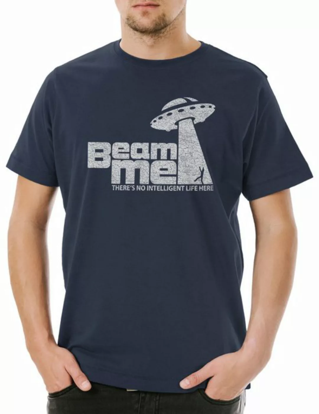 Urban Backwoods Print-Shirt UFO Beam Me Herren T-Shirt Gamer Gaming Games P günstig online kaufen