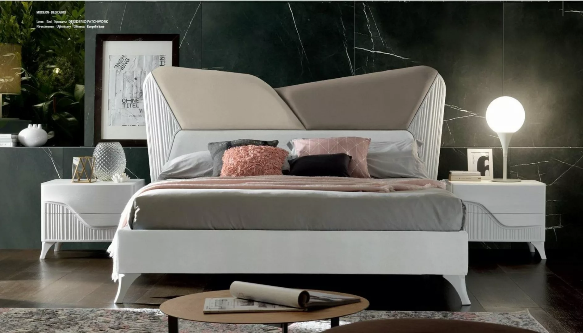 JVmoebel Bett Bett Doppelbetten Bettgestell Betten Doppel Bettrahmen Holz H günstig online kaufen